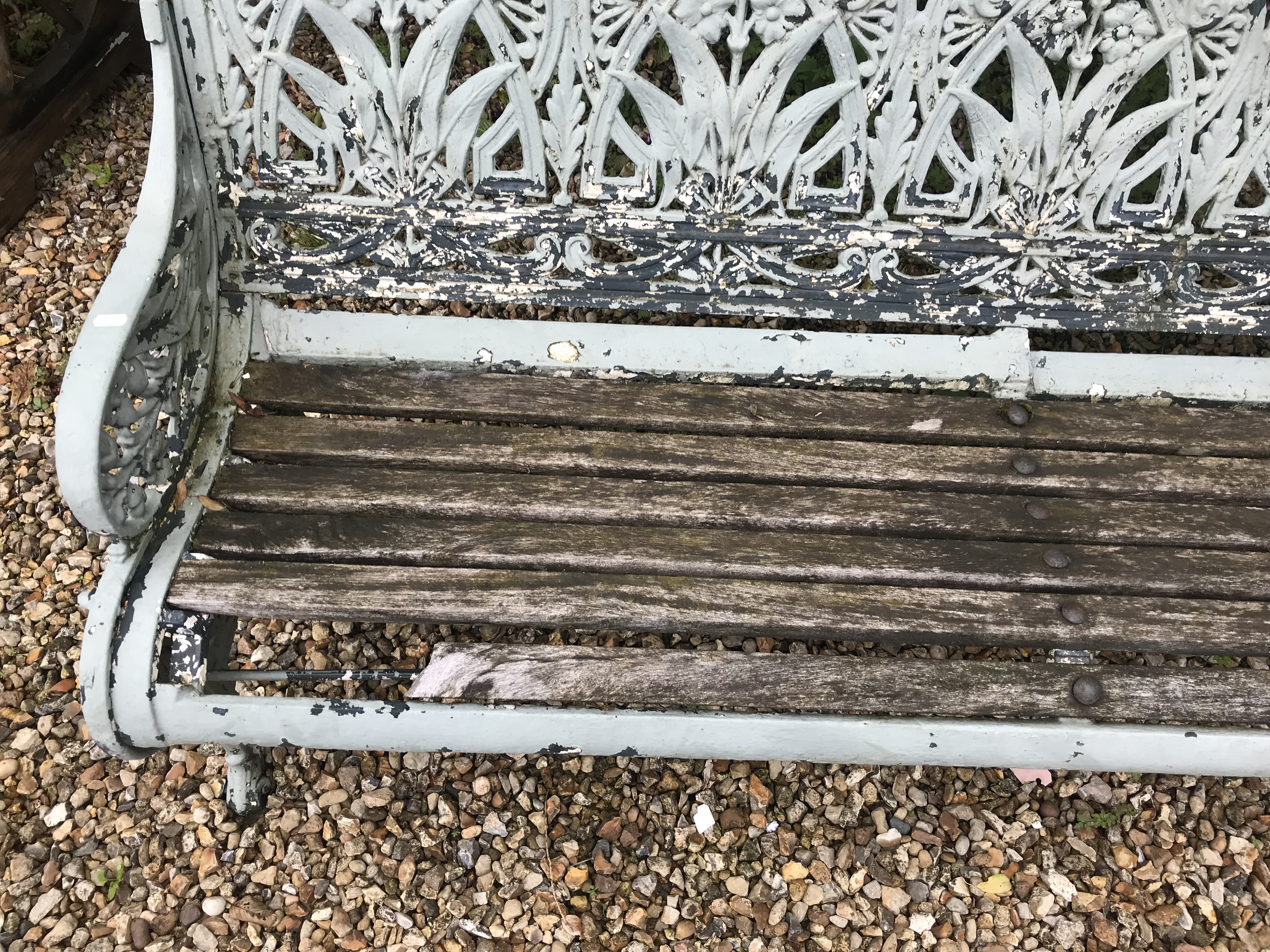 A Coalbrookdale style cast iron garden bench, - Image 30 of 39
