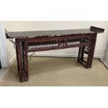 A Chinese lacquered altar table,