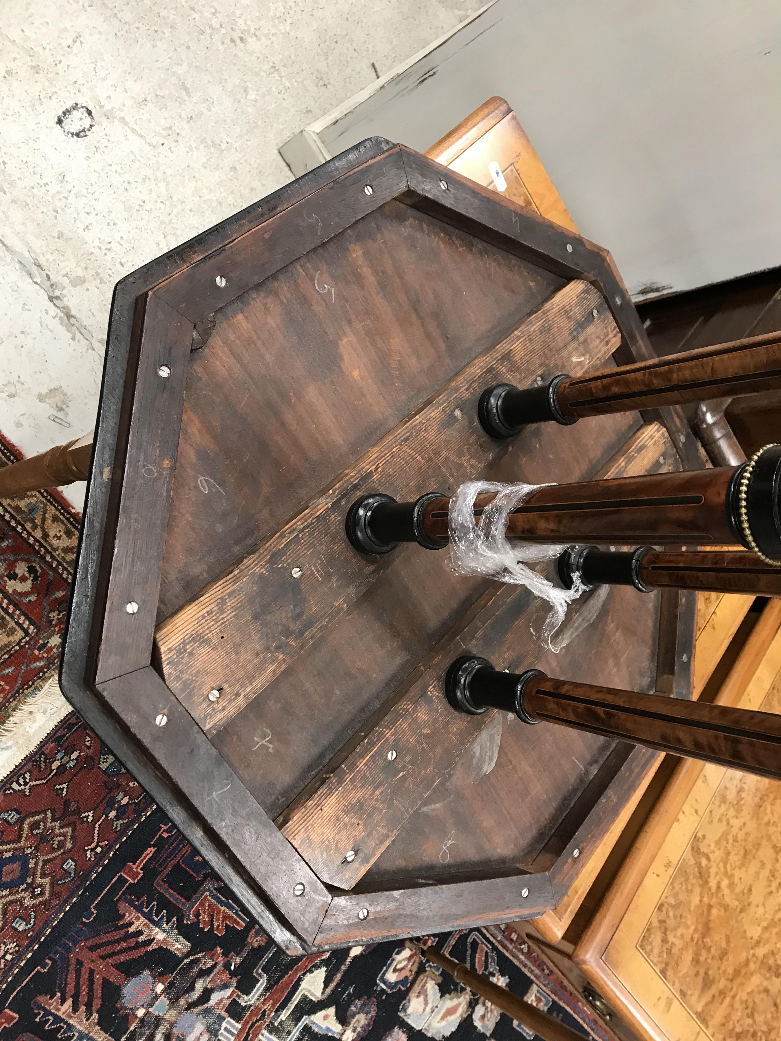 A Victorian amboyna and ebonised centre table, - Image 8 of 34