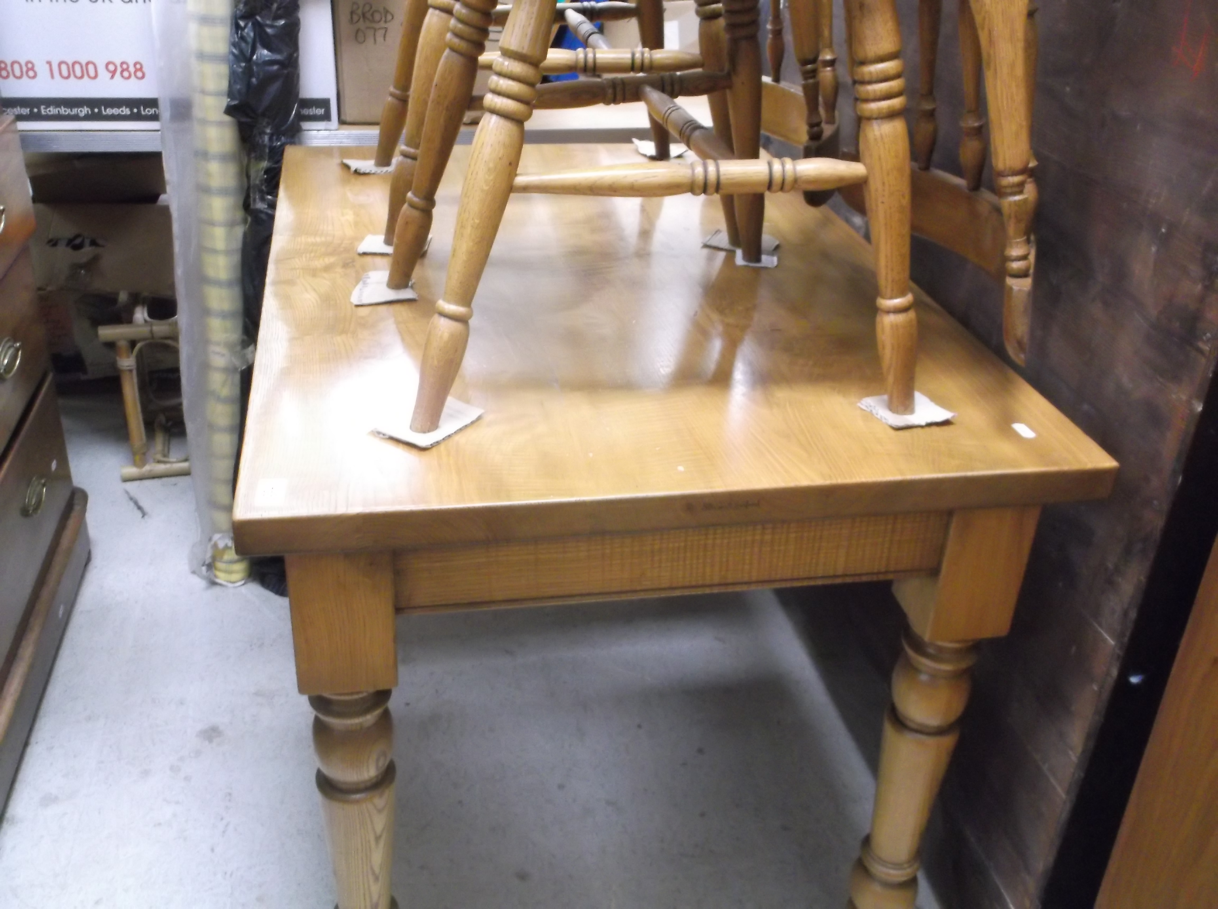 A Stuart Linford oak dining table, - Image 12 of 13