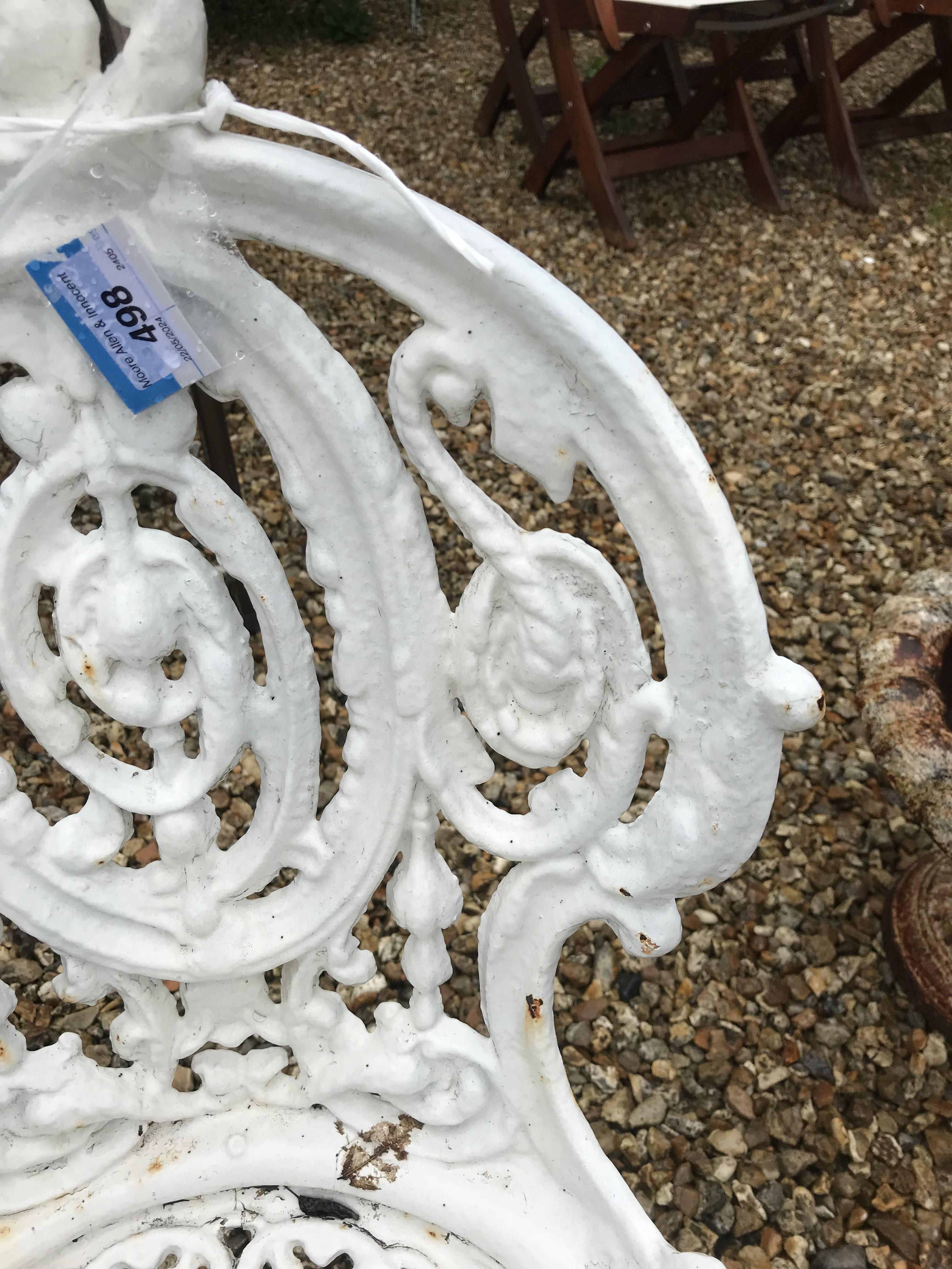 A cast iron Britannia style garden table and two chairs CONDITION REPORTS cRust is - Image 45 of 52