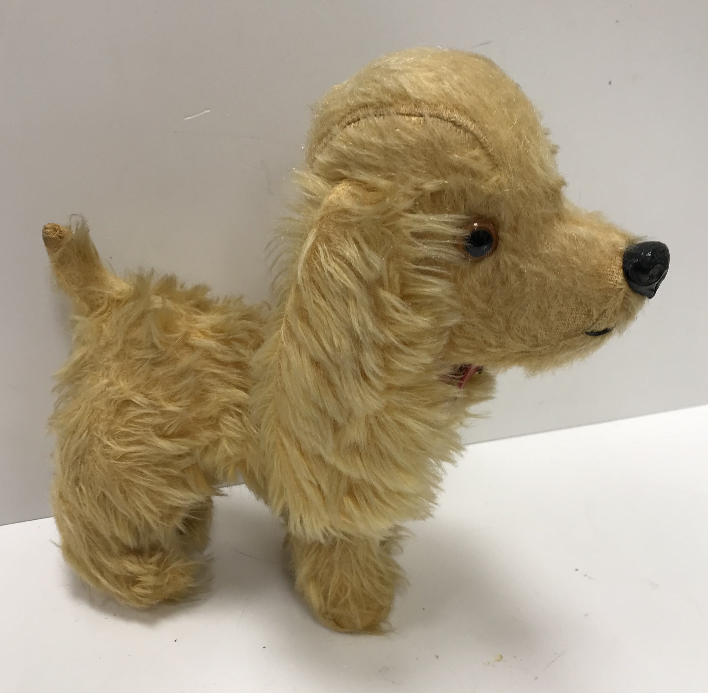 A felt covered soft "Golly" toy, 57 cm high and a Pedigree gold plush dog figure, - Bild 2 aus 3
