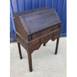 A 19th Century mahogany bureau in the early 18th Century manner,