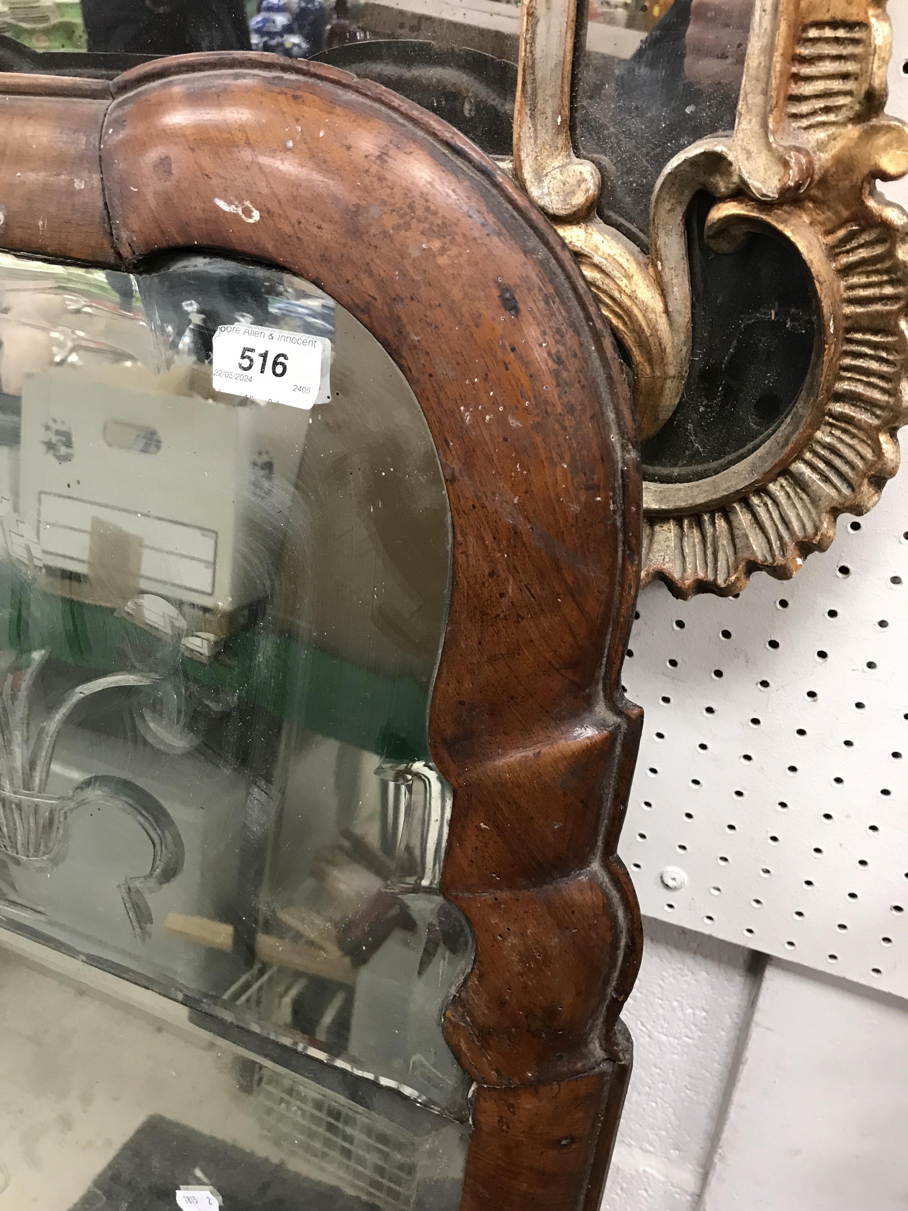 A Queen Anne walnut cushion framed wall mirror, - Image 41 of 44