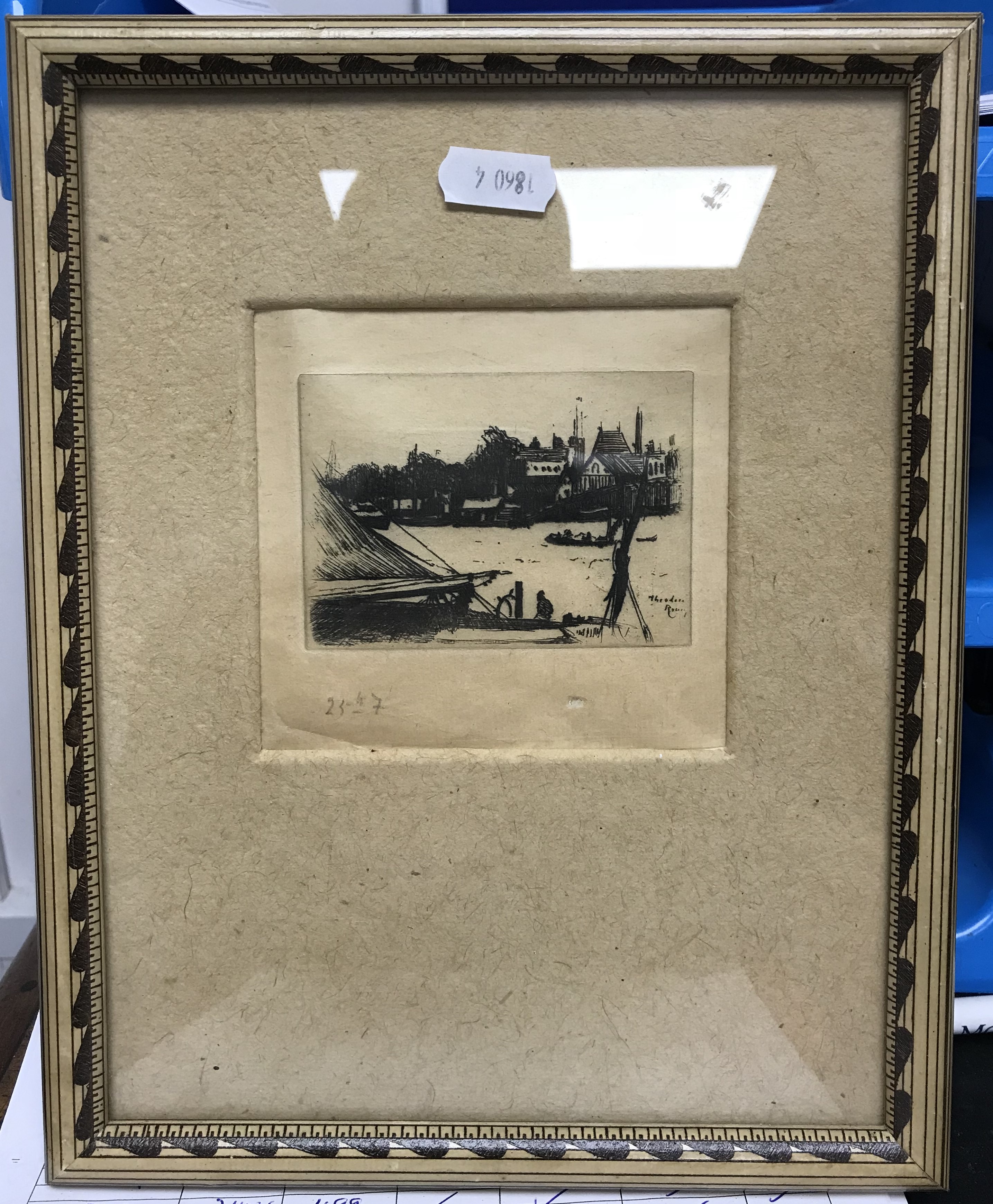 AFTER THEODORE ROUSSEL "Battersea from Chelsea", etching, - Image 2 of 2