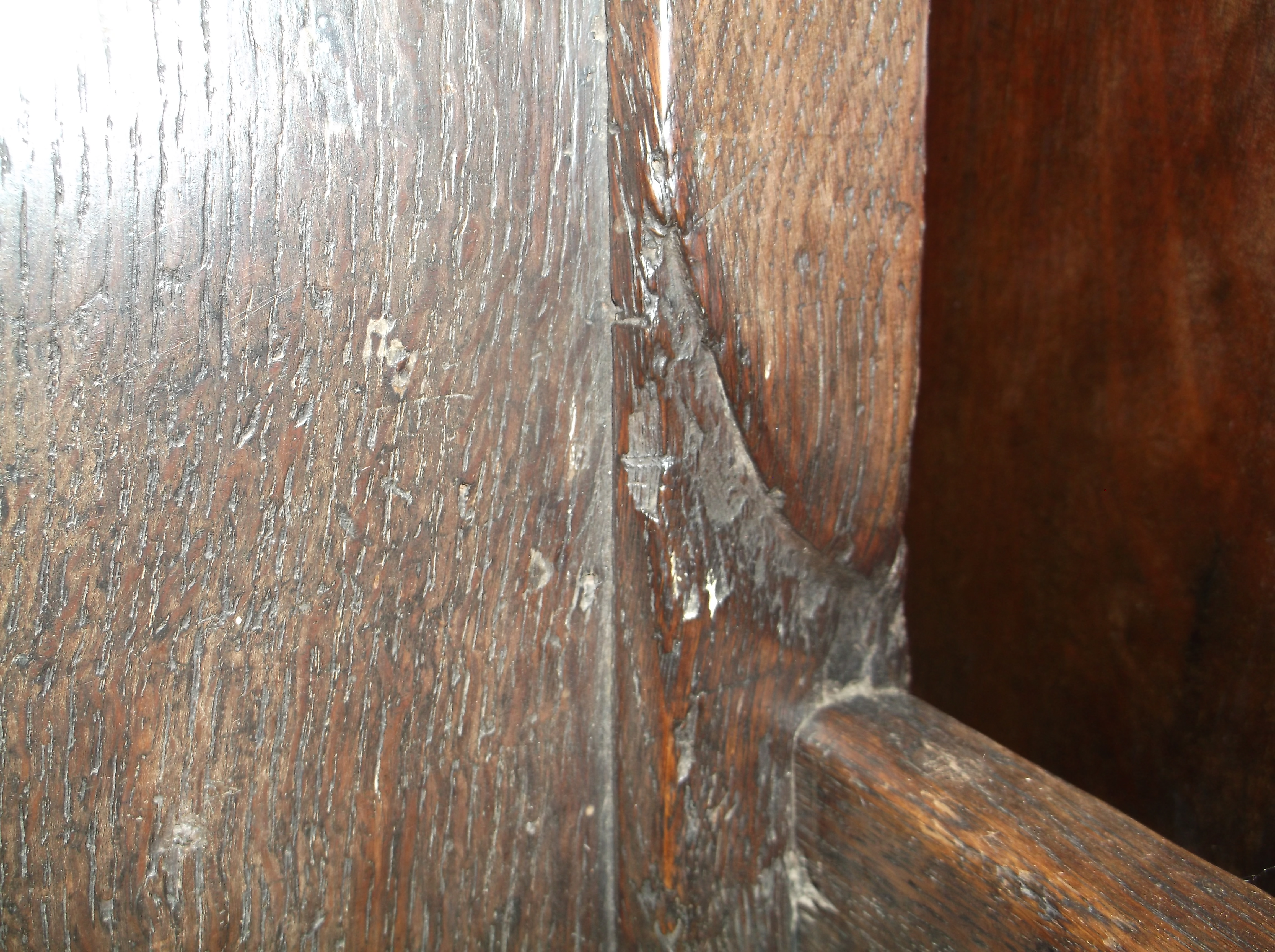 An18th Century and later oak hall chair, - Bild 13 aus 15