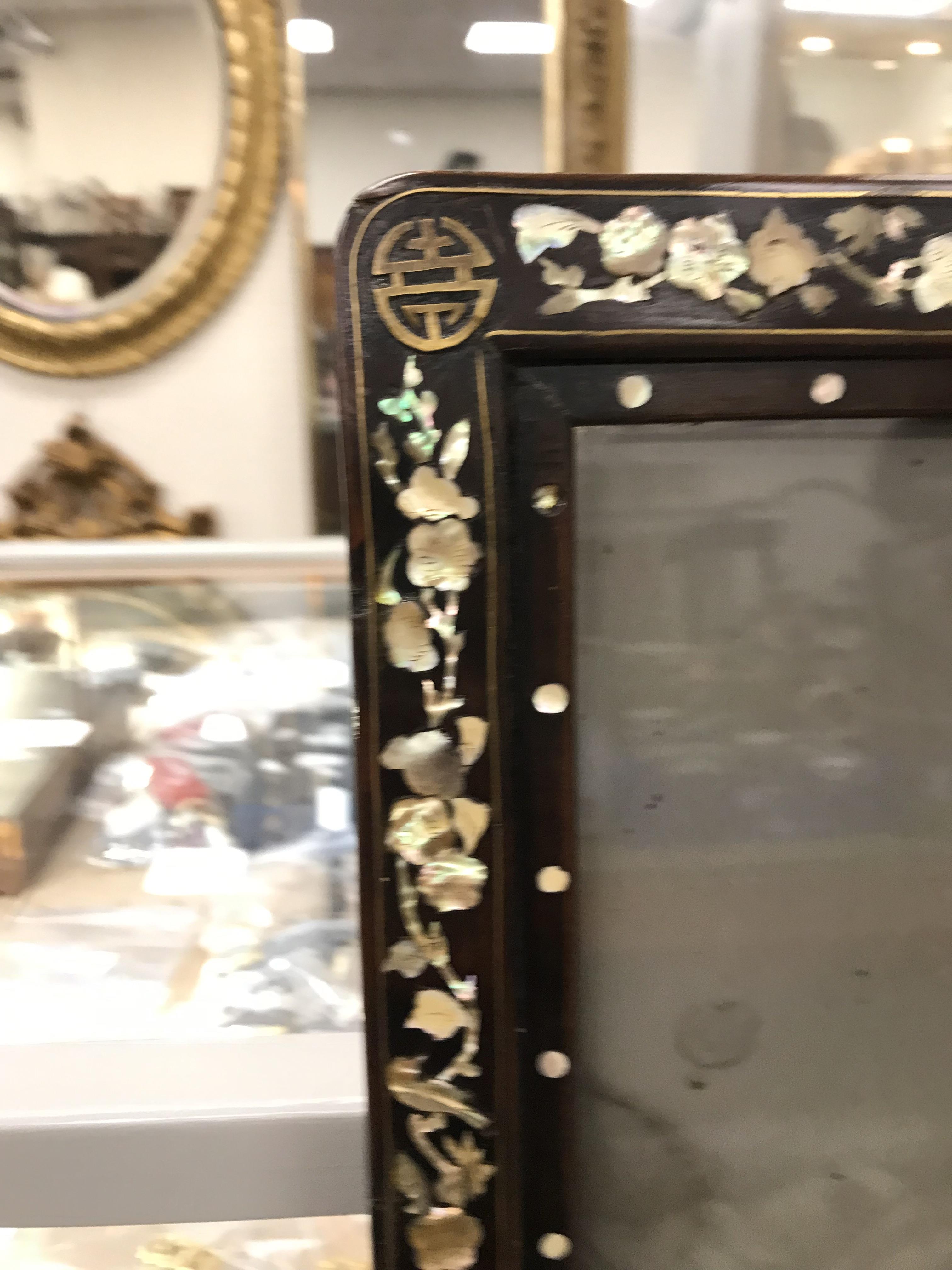 A pair of 19th Century mother of pearl inlaid hardwood Chinese frames CONDITION REPORTS - Image 56 of 60
