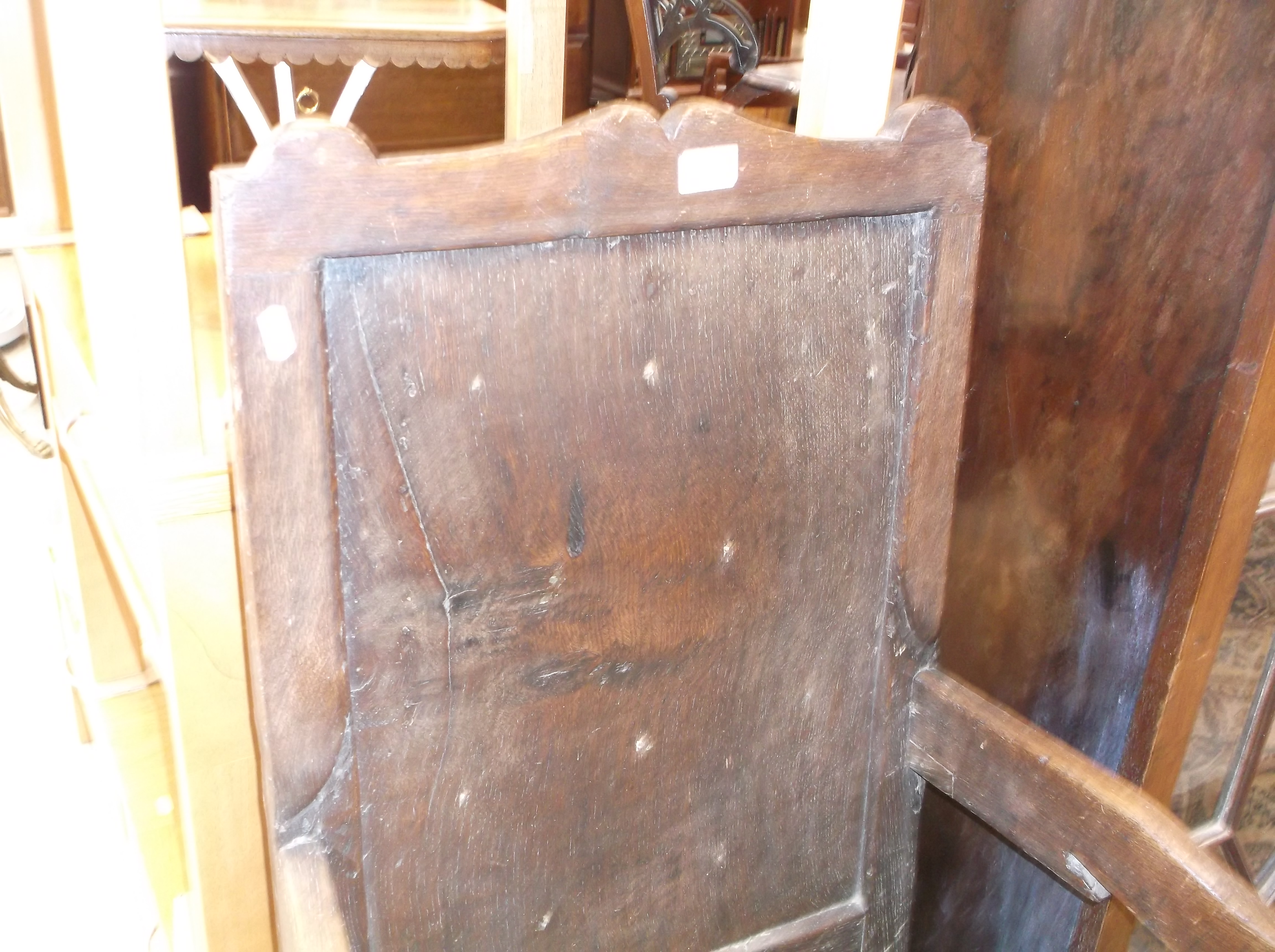 An18th Century and later oak hall chair, - Bild 15 aus 15