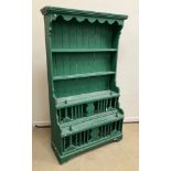 A 19th Century Irish painted pine "chicken coop" dresser,