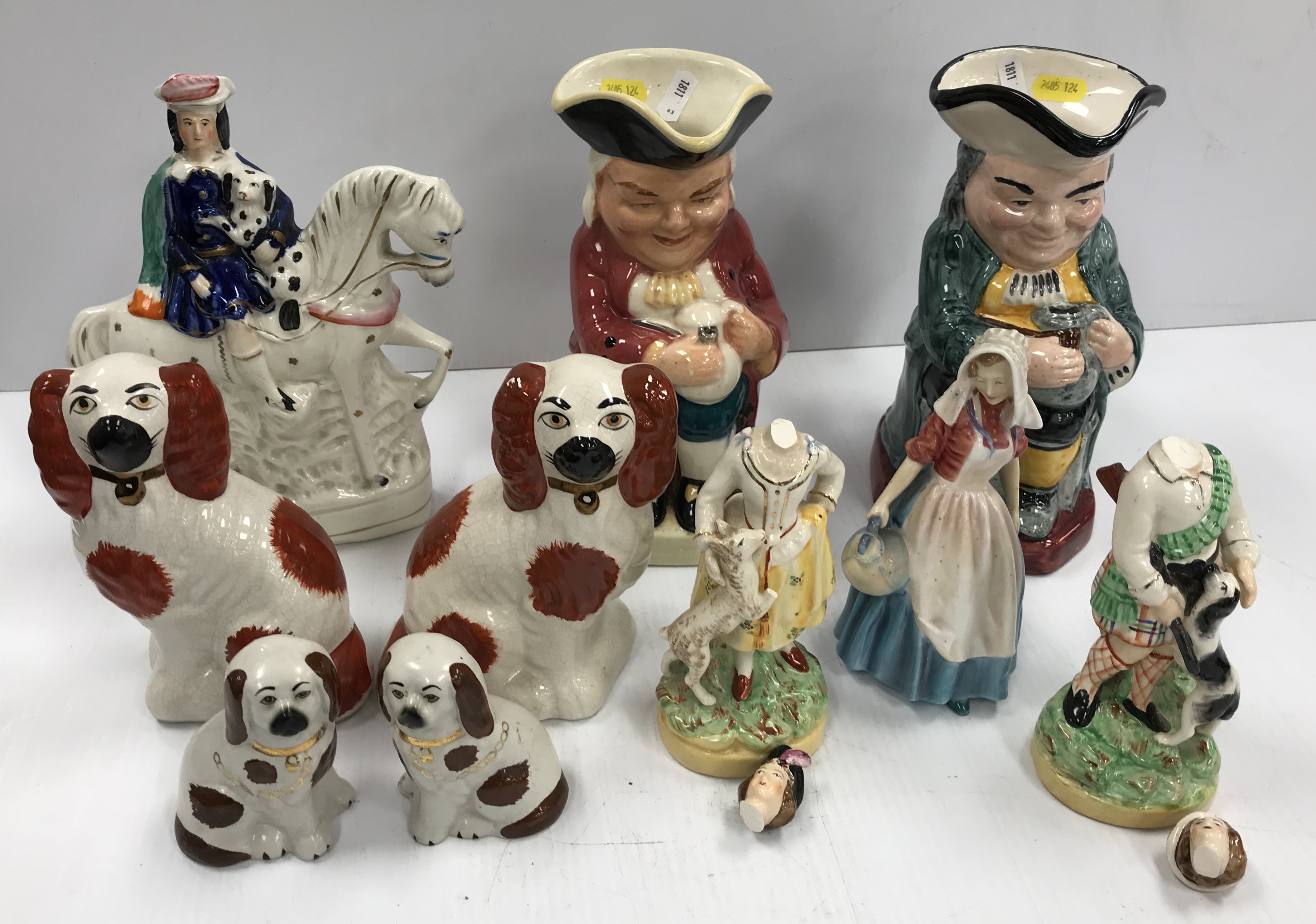 A box of various china to include a Royal Doulton "Jersey milkmaid" (HN2057),