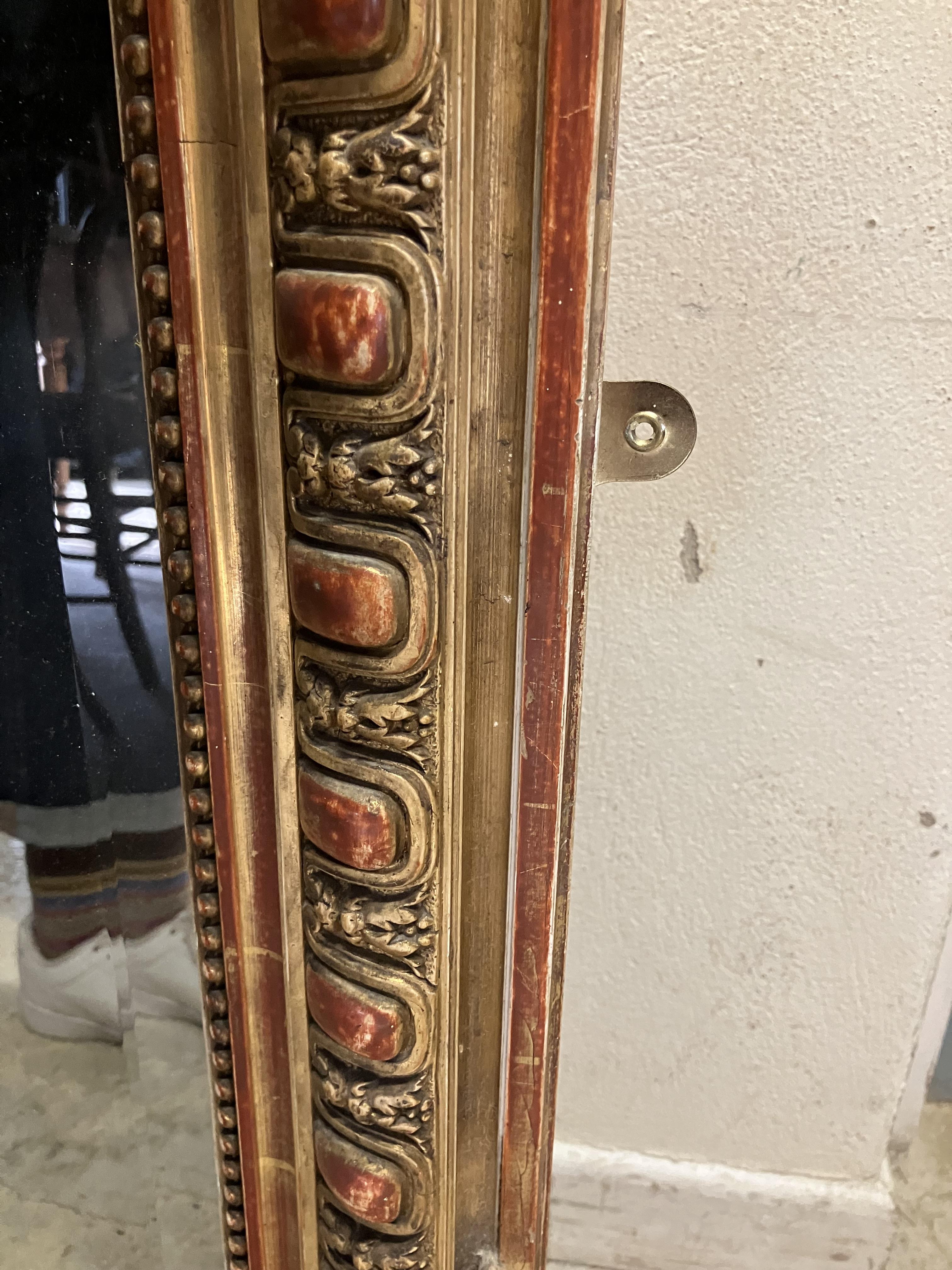 A Victorian carved giltwood and gesso framed over mantel mirror with shell and foliate carved - Image 29 of 51