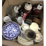 Four boxes of sundry decorative china an