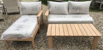 A Bramblecrest garden furniture set comprising "Tetbury Nutmeg" L shaped sofa,