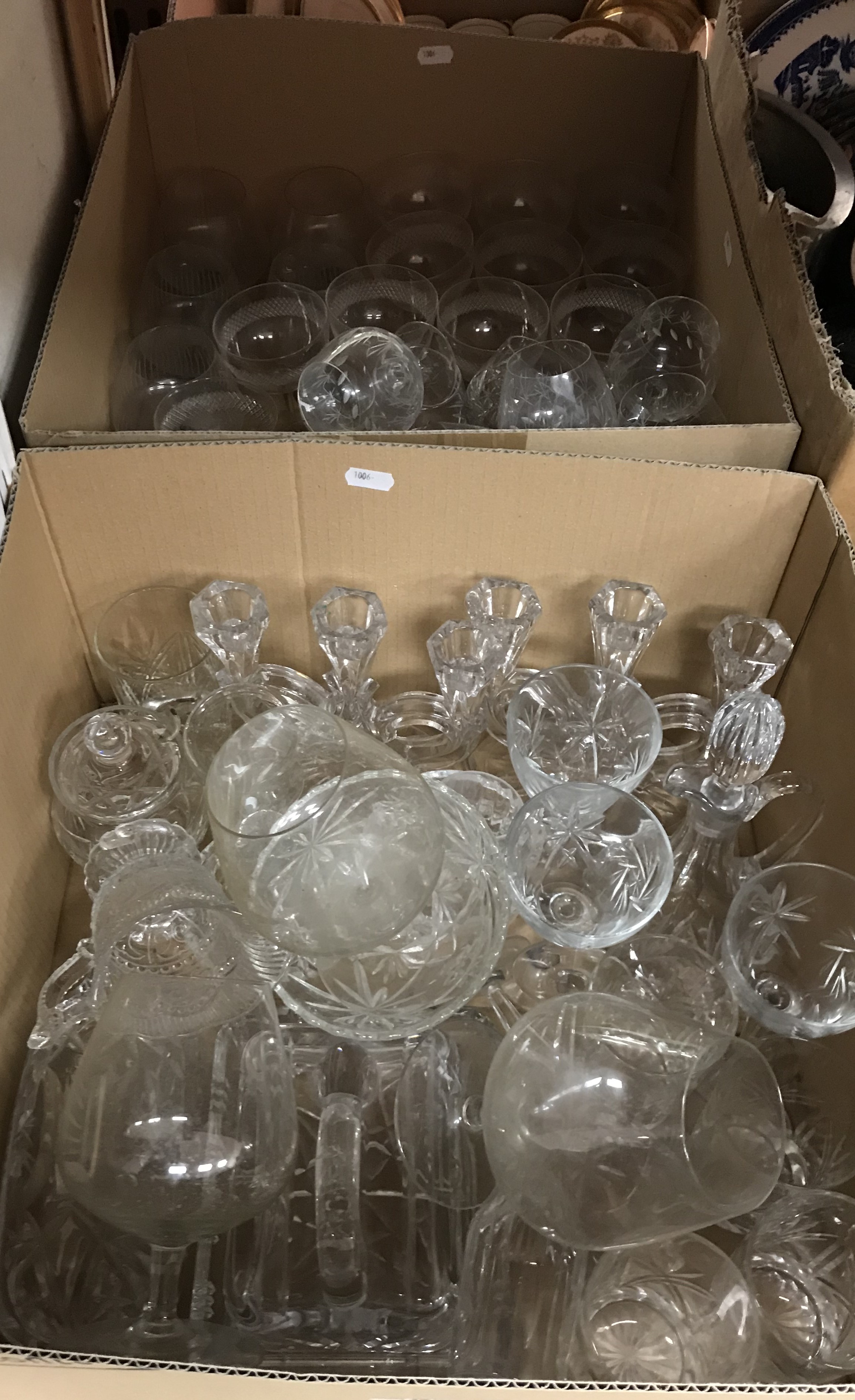 A box containing various decanters and f - Image 3 of 3