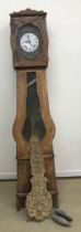 A 19th Century French pine cased long ca