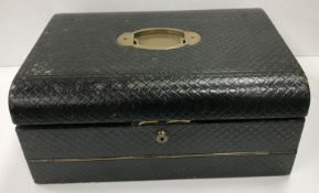 A late Victorian leather covered travell
