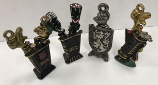 A collection of brass and iron handled n