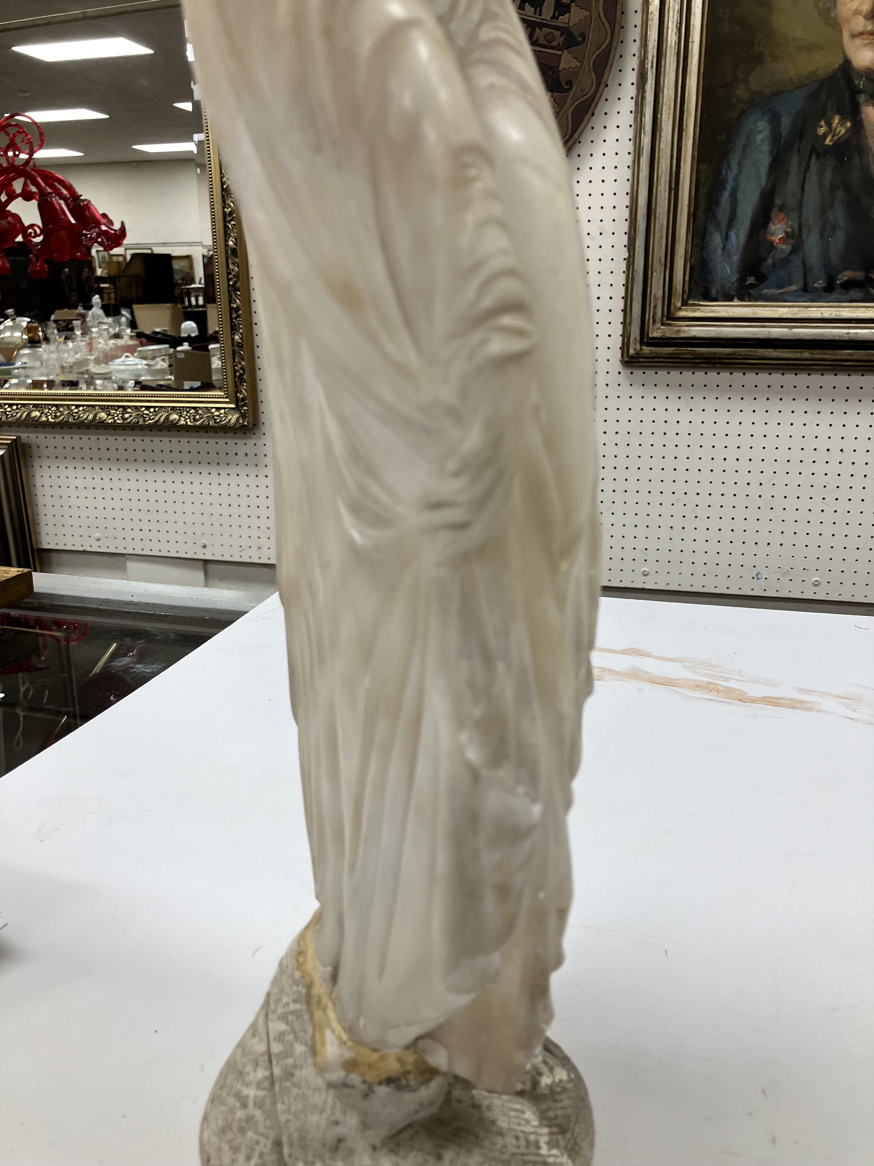 A carved white marble figure of "Phryne' - Image 12 of 42