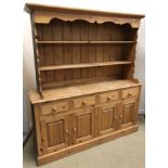 A modern pine dresser, the associated tw