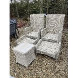 A pair of Bramblecrest "Chedworth" deluxe reclining garden armchairs,