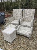 A pair of Bramblecrest "Chedworth" deluxe reclining garden armchairs,
