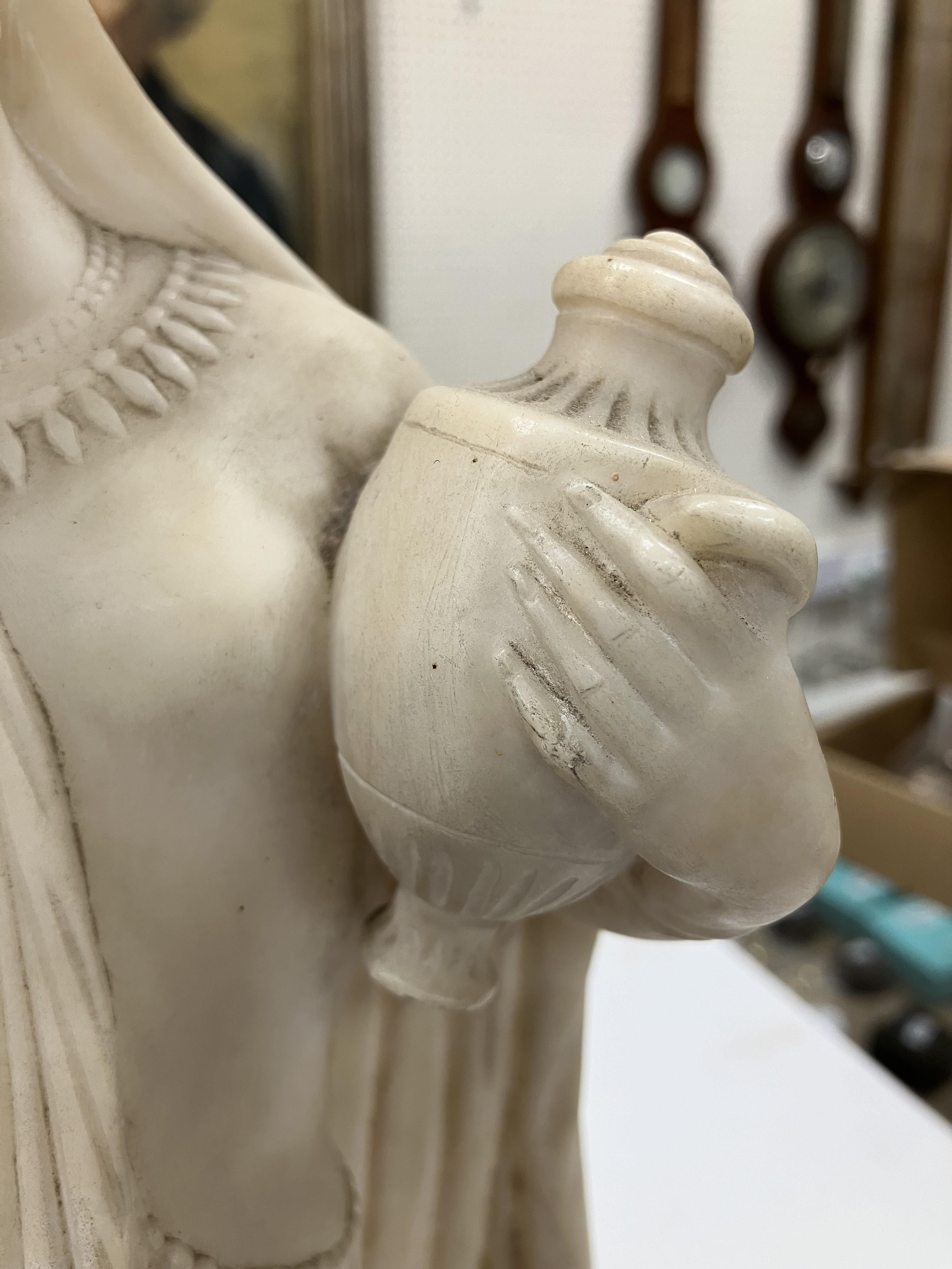 A carved white marble figure of "Phryne' - Image 39 of 42