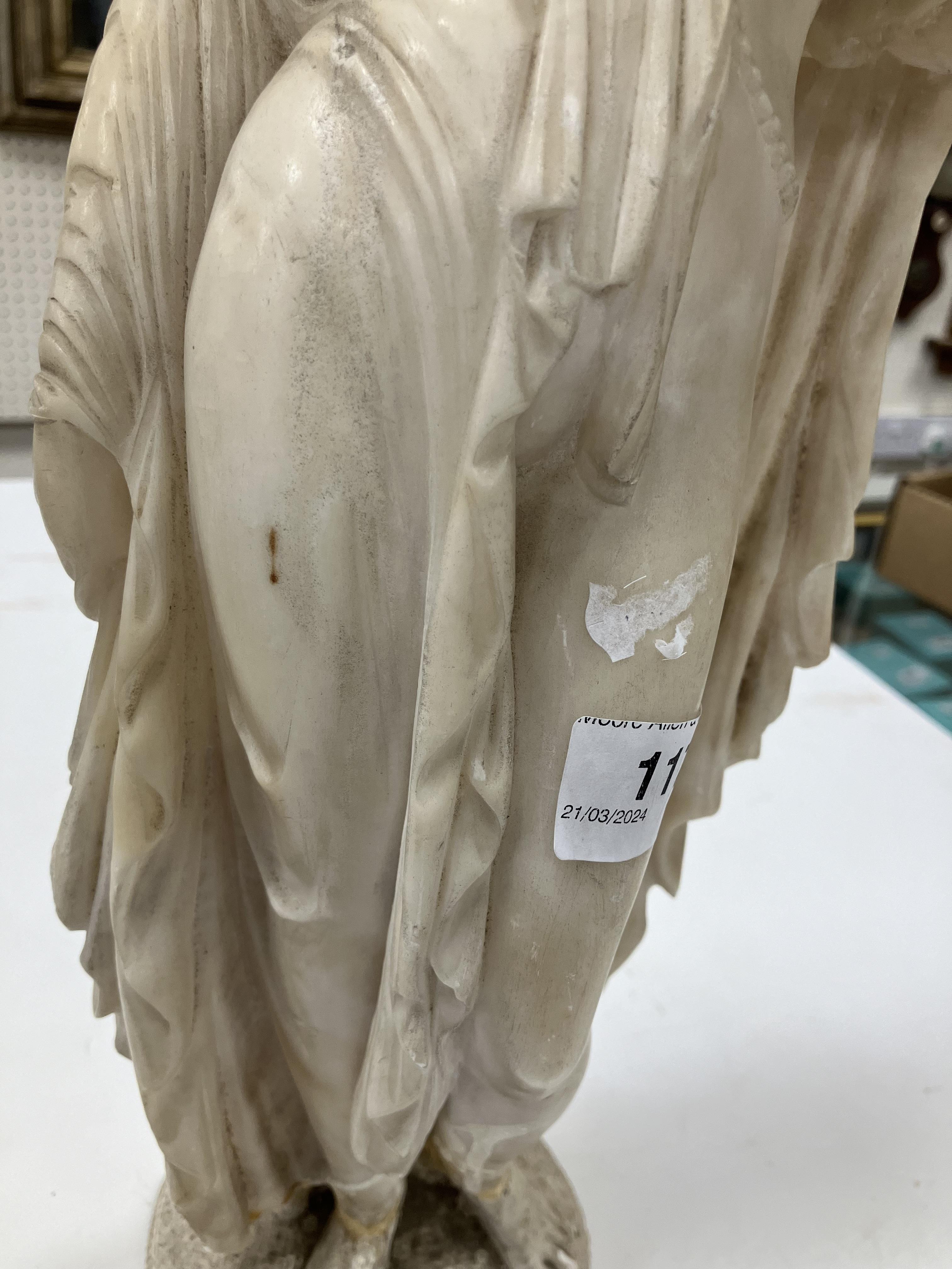 A carved white marble figure of "Phryne' - Image 32 of 42