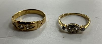 A ladies 18 carat gold and platinum set