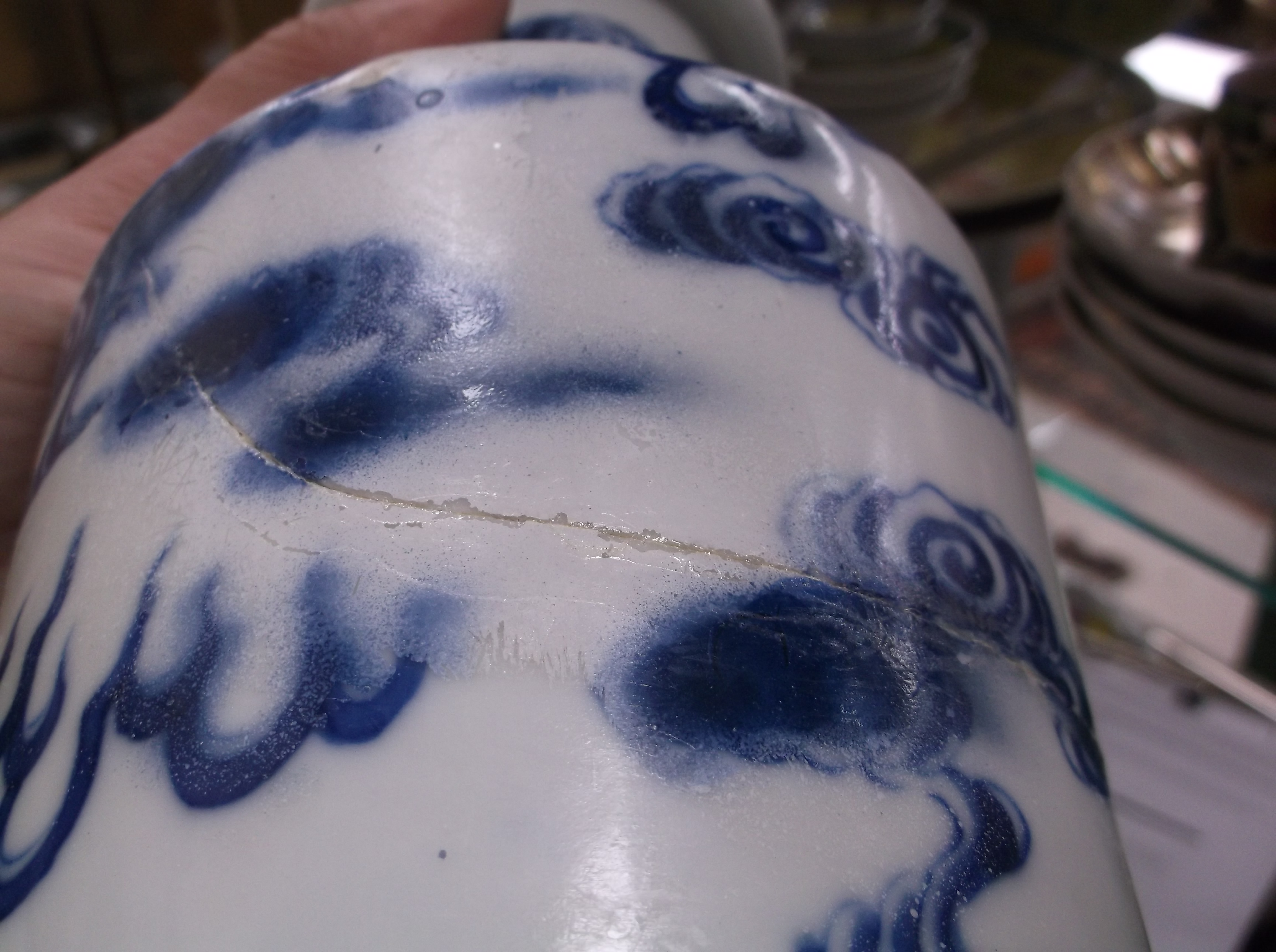 A Chinese blue and white vase, the main - Image 18 of 34
