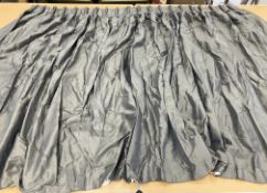 One pair of silk interlined curtains wit