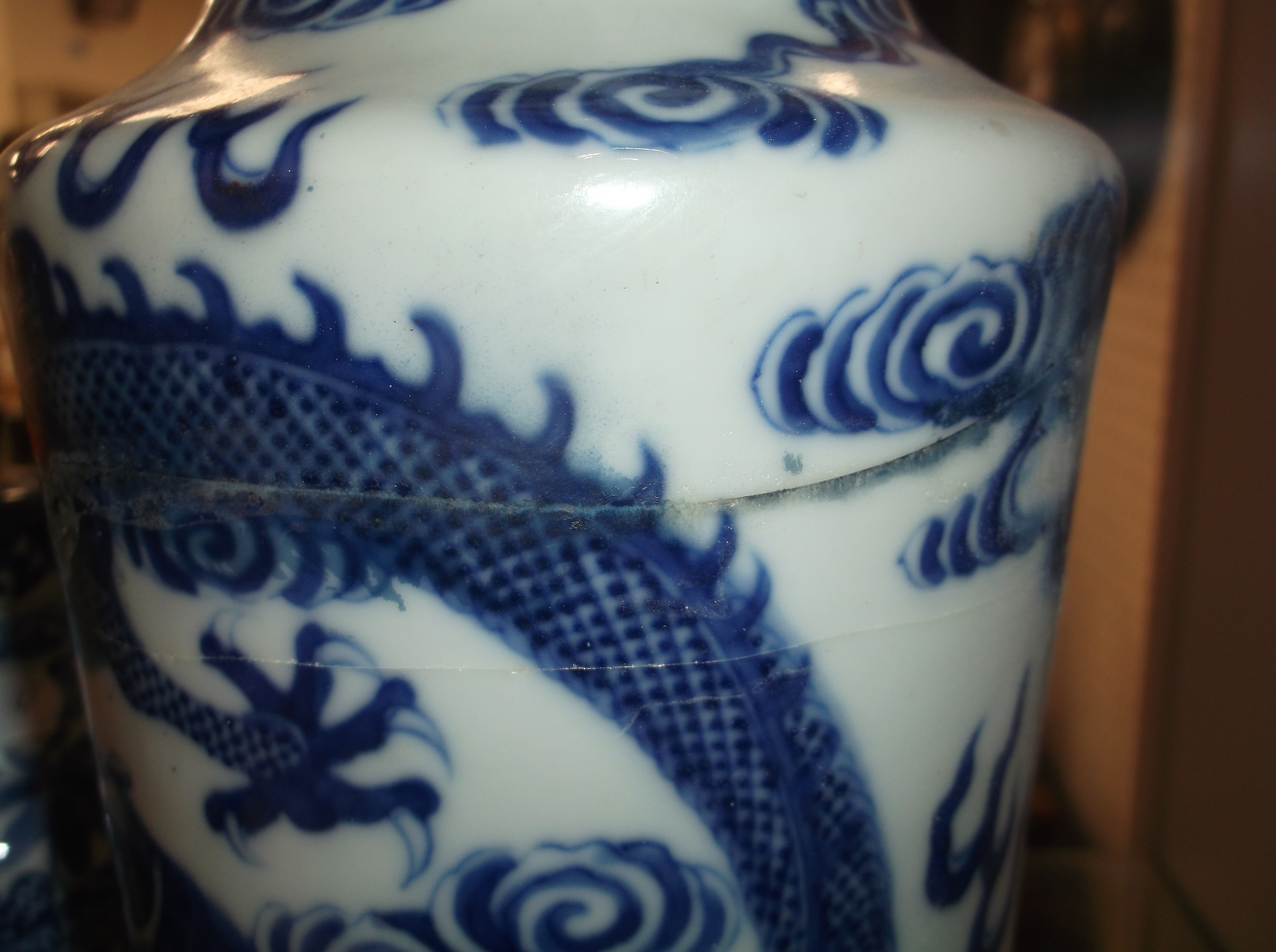 A Chinese blue and white vase, the main - Image 15 of 34