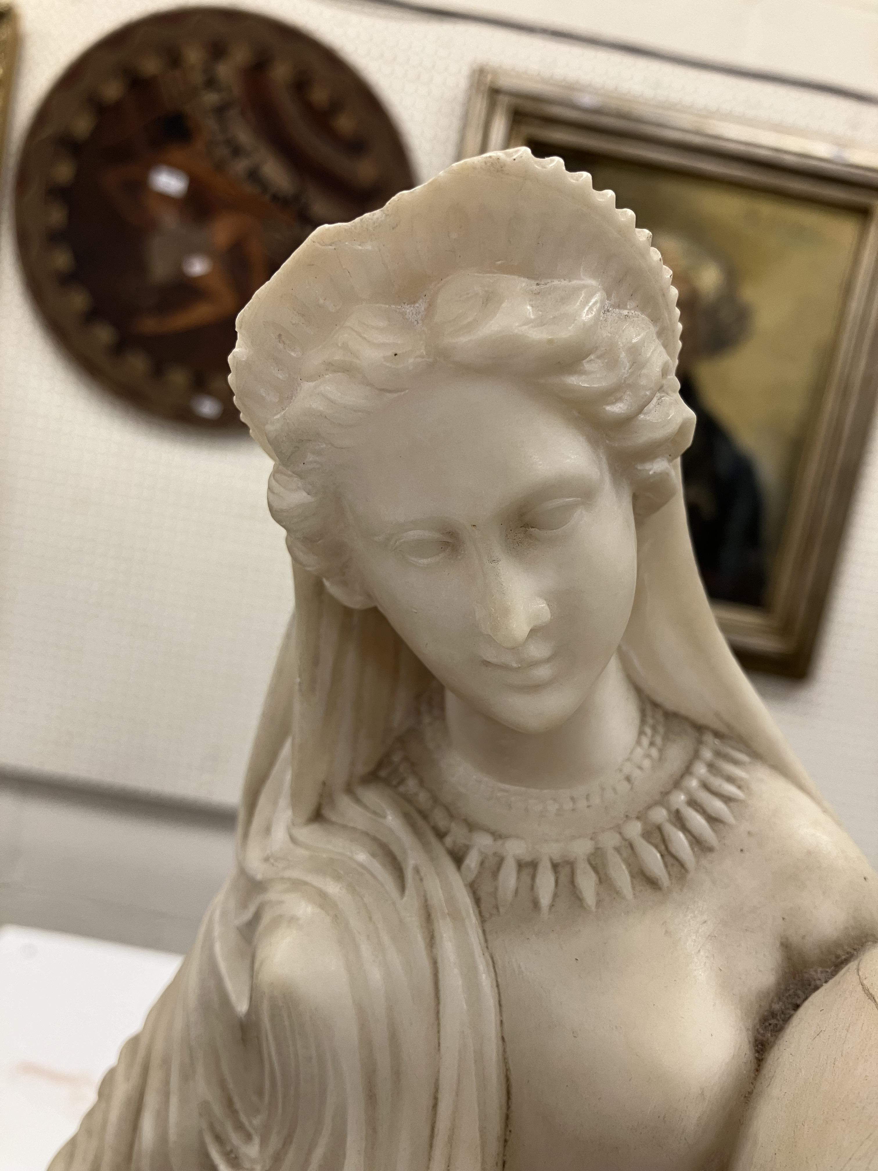 A carved white marble figure of "Phryne' - Image 42 of 42