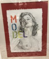 ANDY DANKS "Model", nude study, in penci