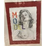 ANDY DANKS "Model", nude study, in penci