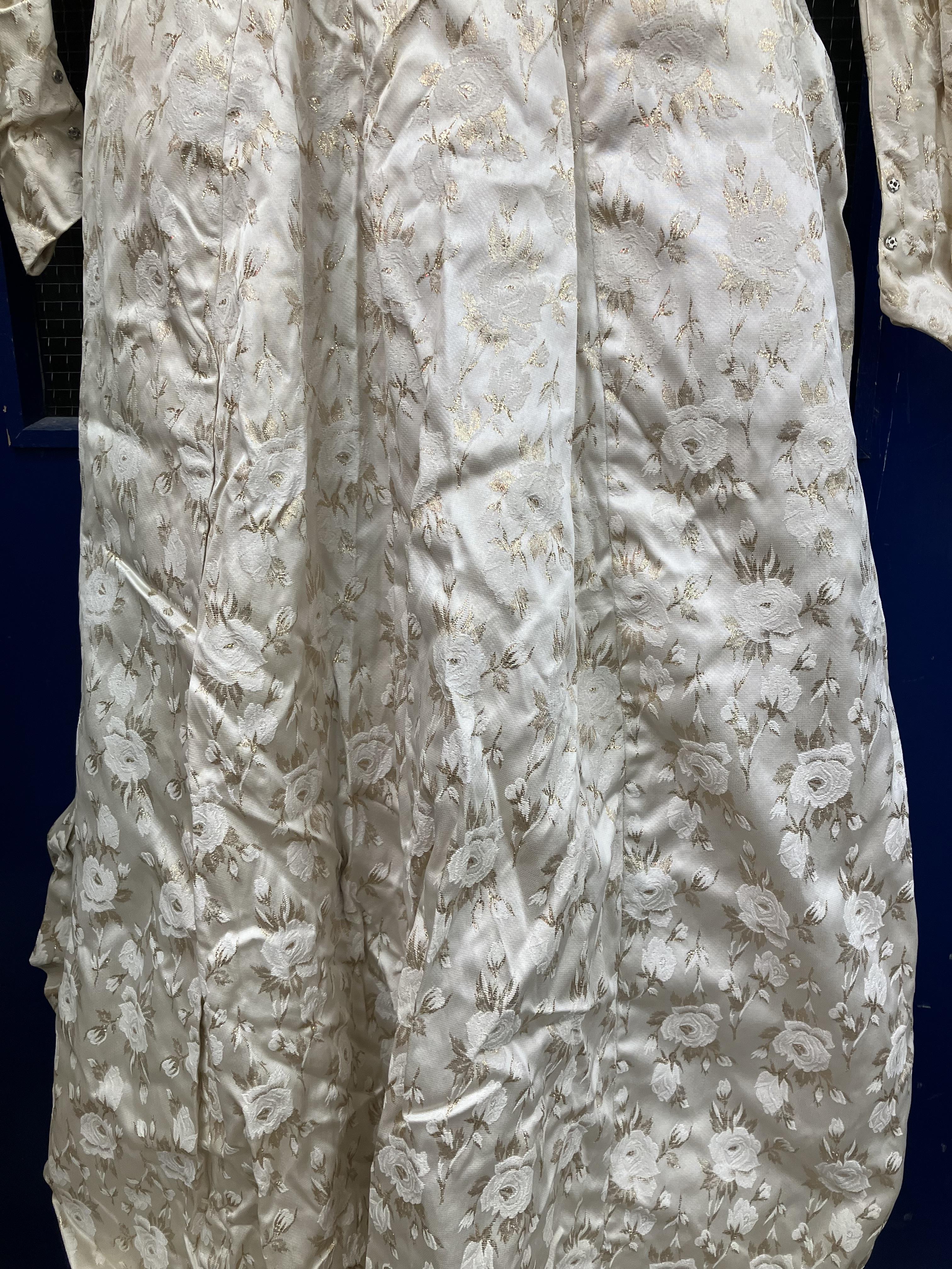 A lurex and satin mid 20th Century weddi - Image 3 of 12