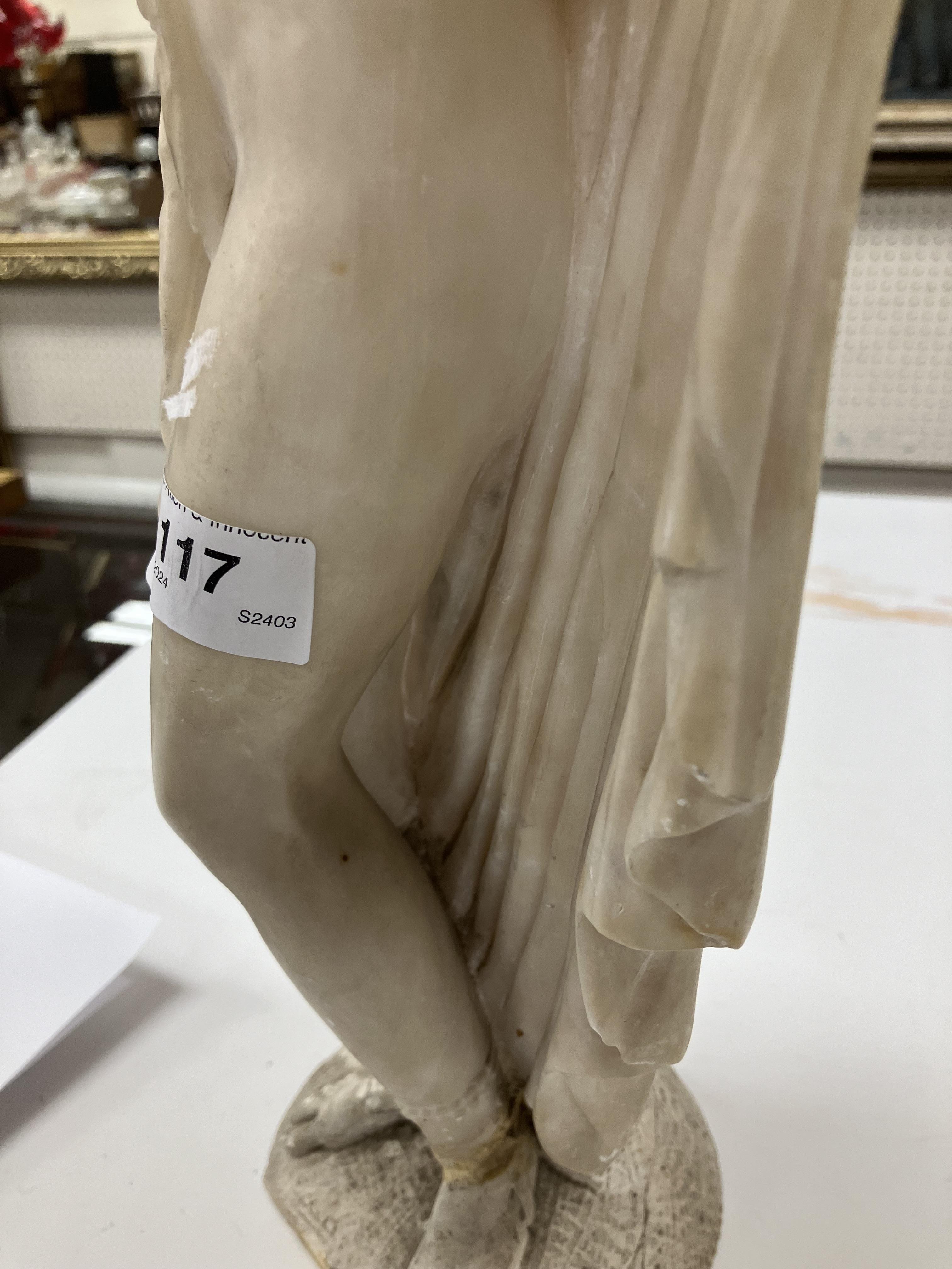 A carved white marble figure of "Phryne' - Image 25 of 42