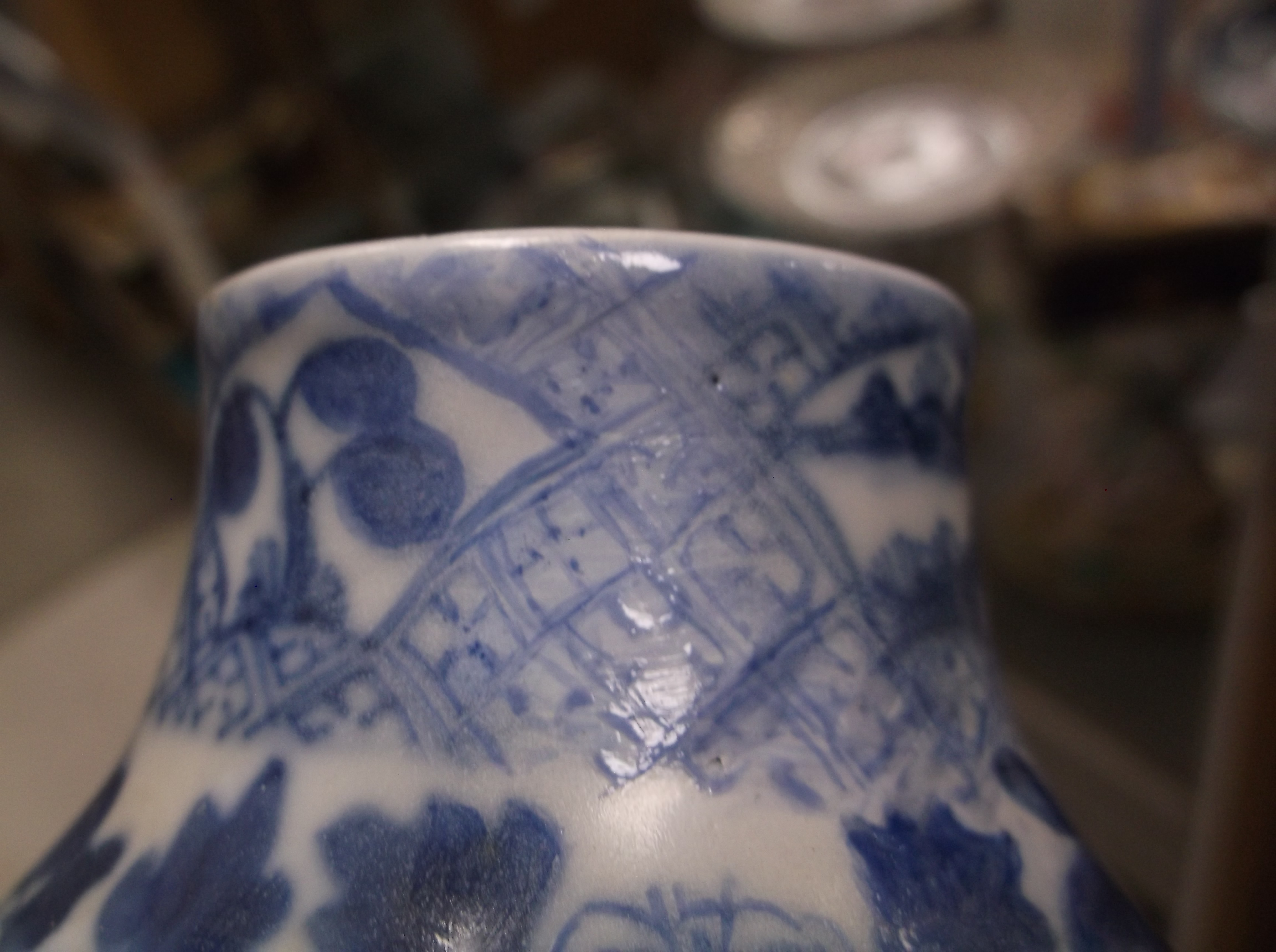 A Chinese blue and white vase, the main - Image 23 of 34