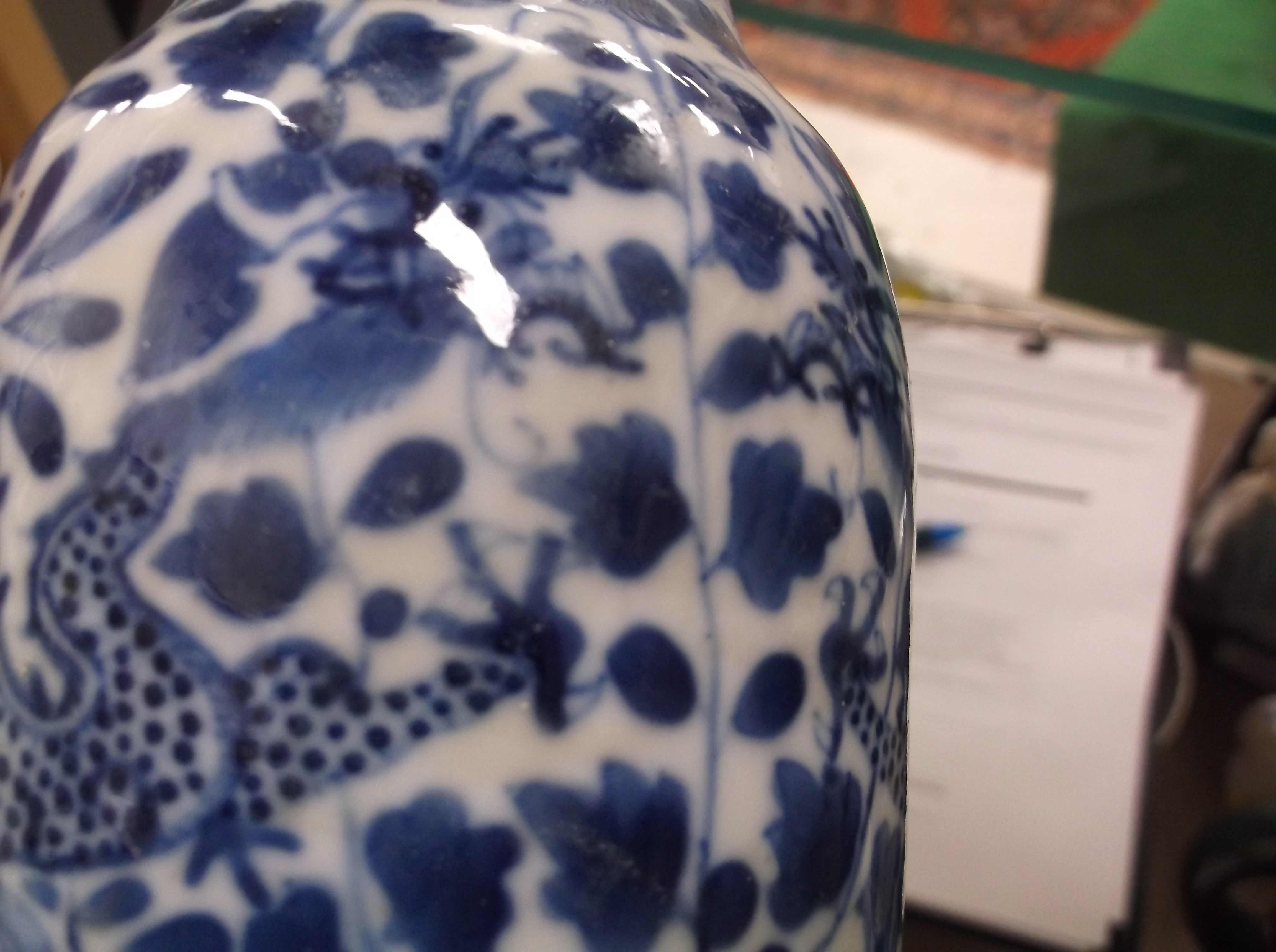 A Chinese blue and white vase, the main - Image 28 of 34