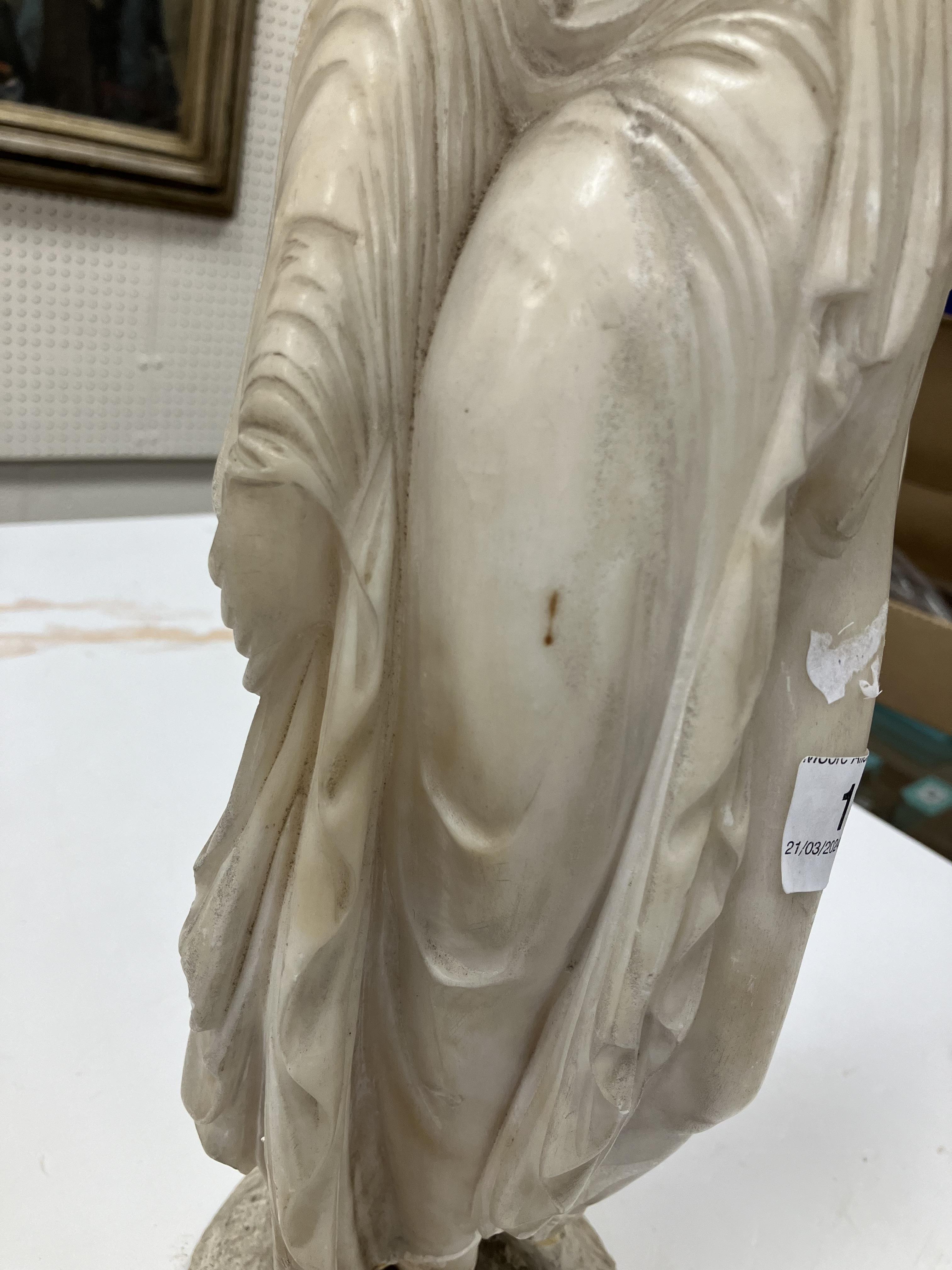 A carved white marble figure of "Phryne' - Image 31 of 42