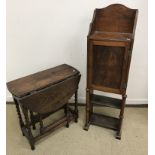 A circa 1900 oak student's bureau of sli