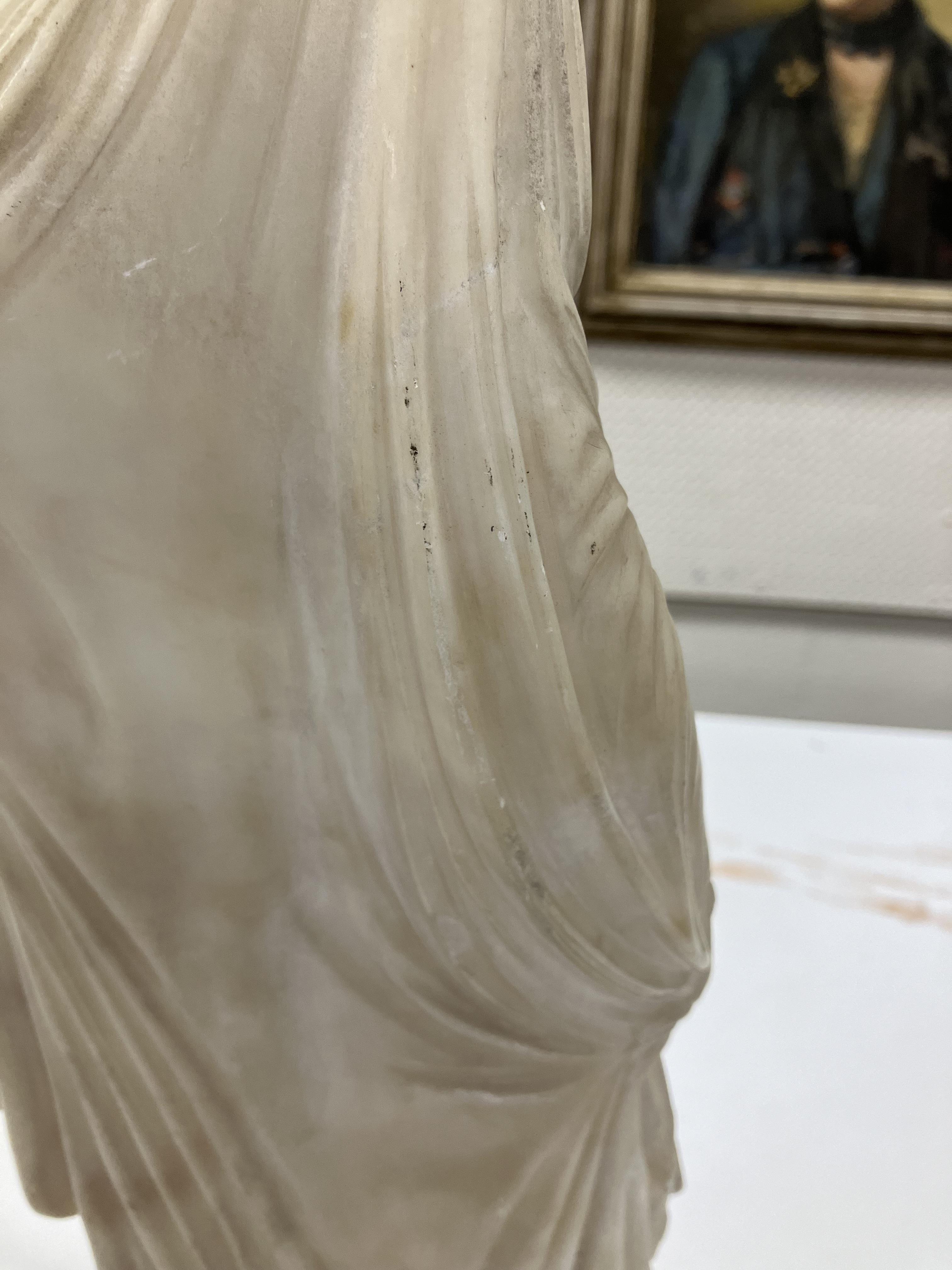 A carved white marble figure of "Phryne' - Image 19 of 42