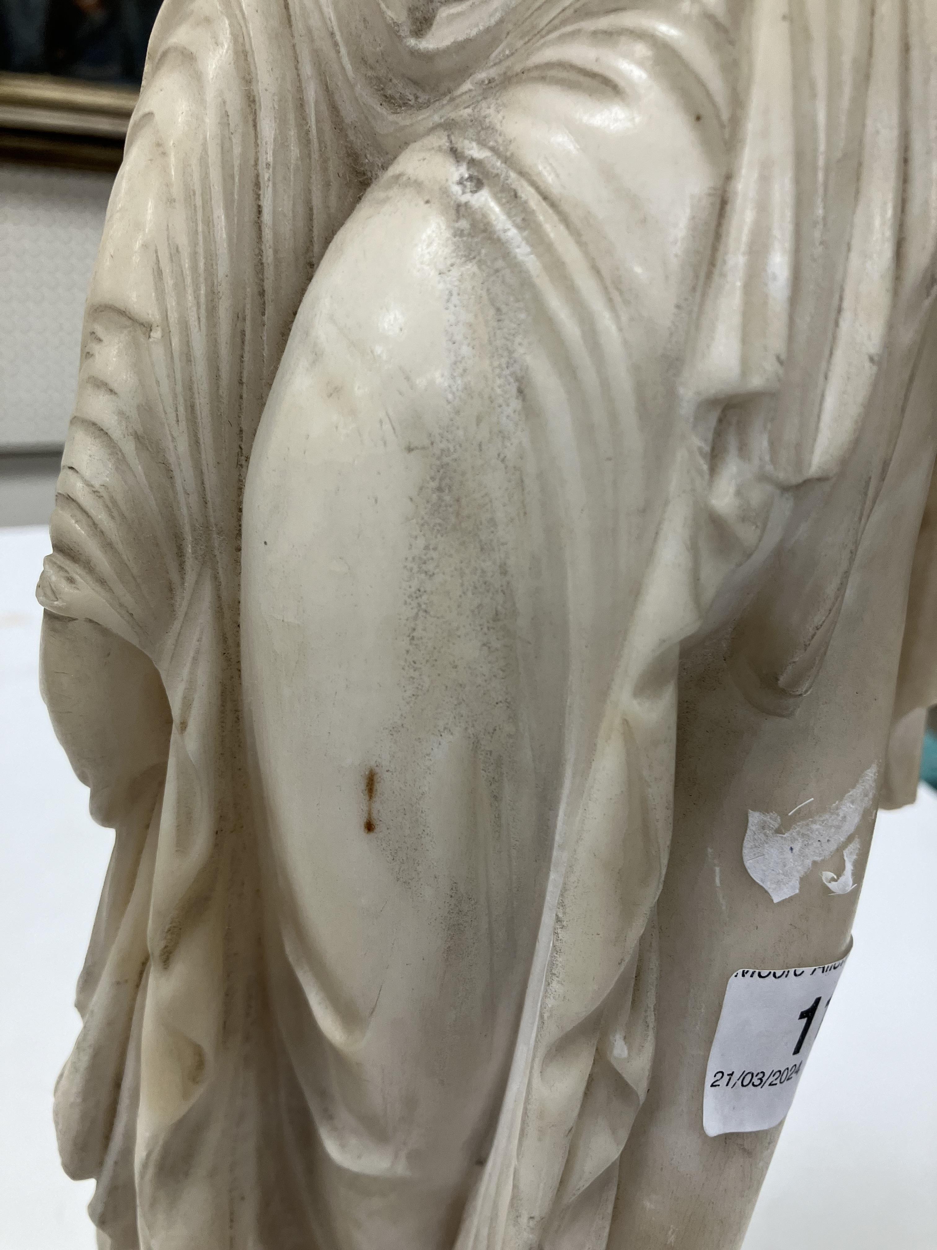 A carved white marble figure of "Phryne' - Image 36 of 42