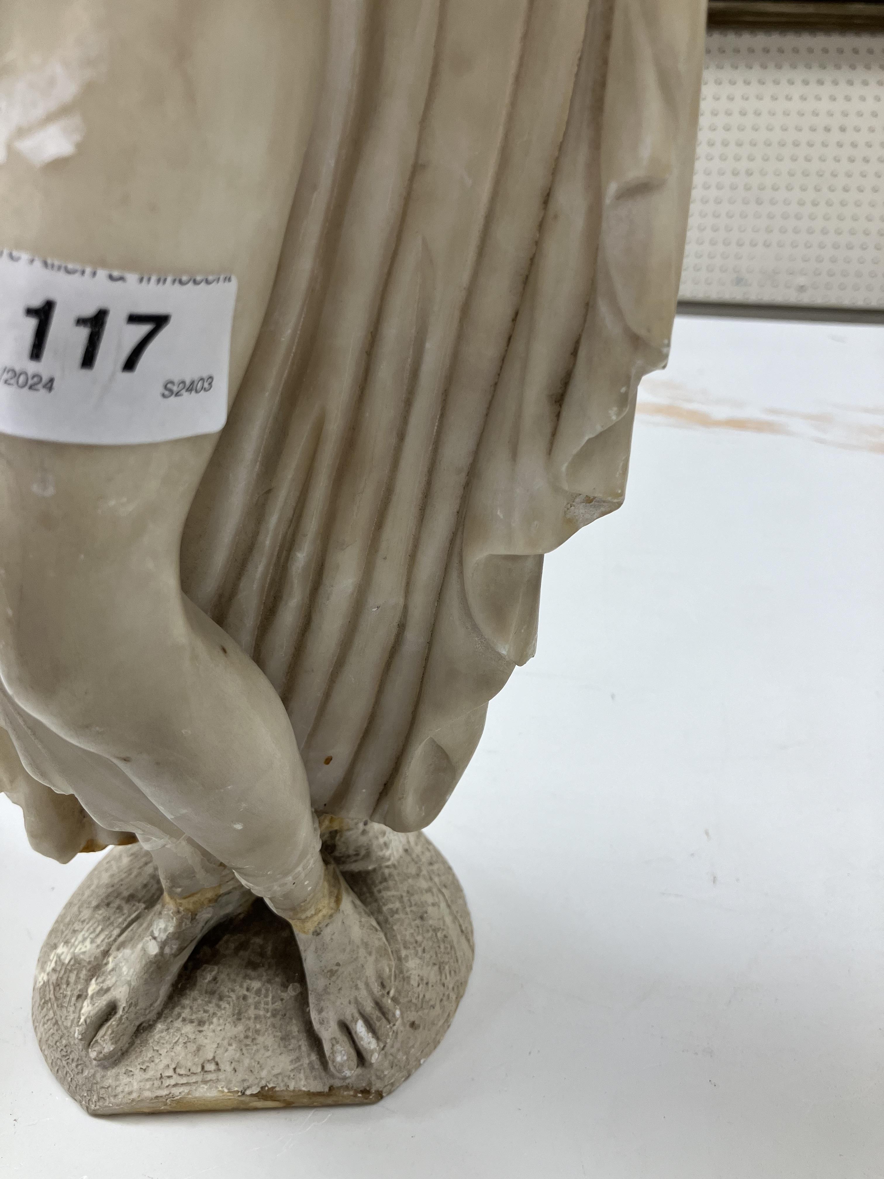 A carved white marble figure of "Phryne' - Image 33 of 42