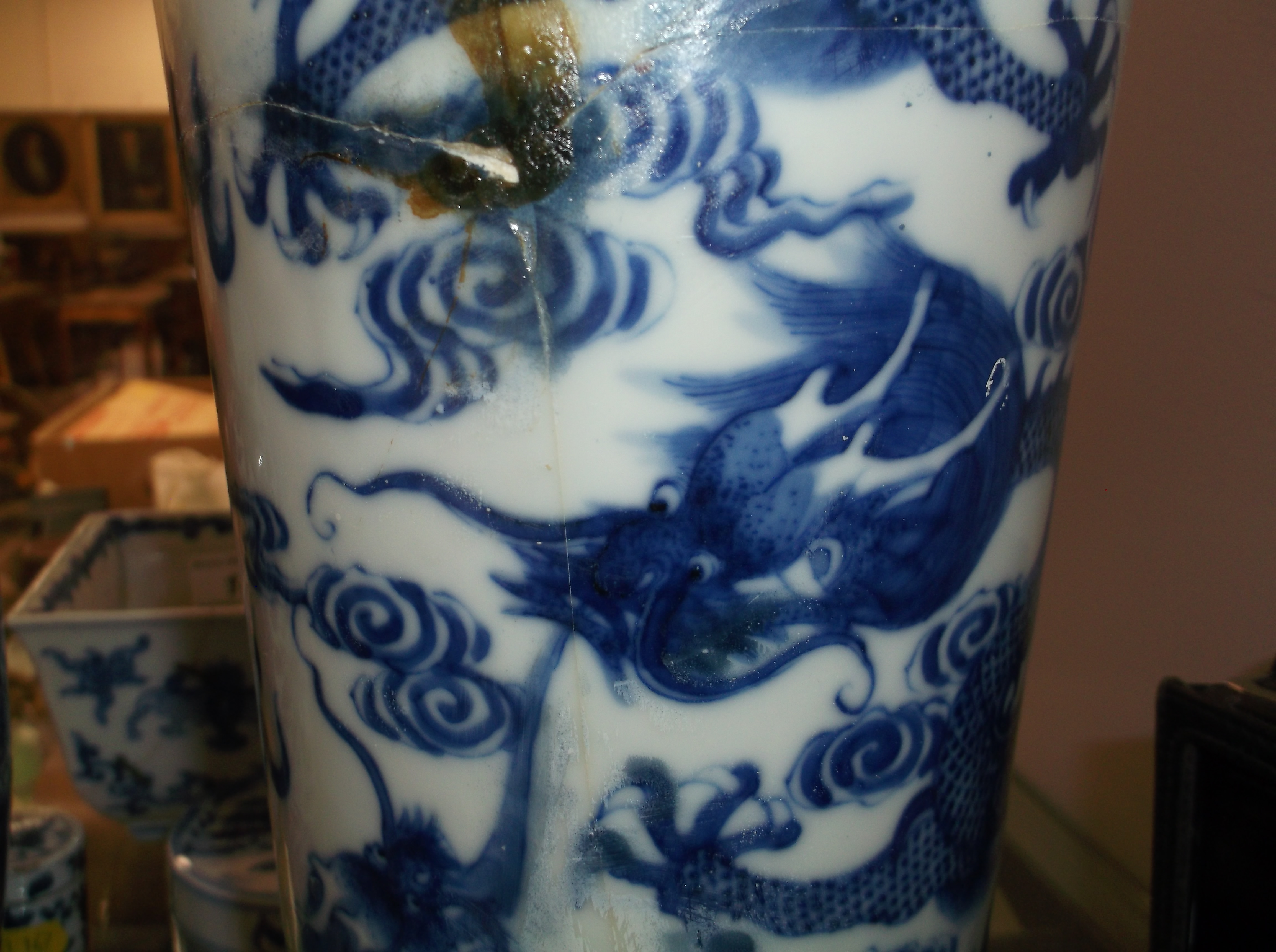 A Chinese blue and white vase, the main - Image 13 of 34