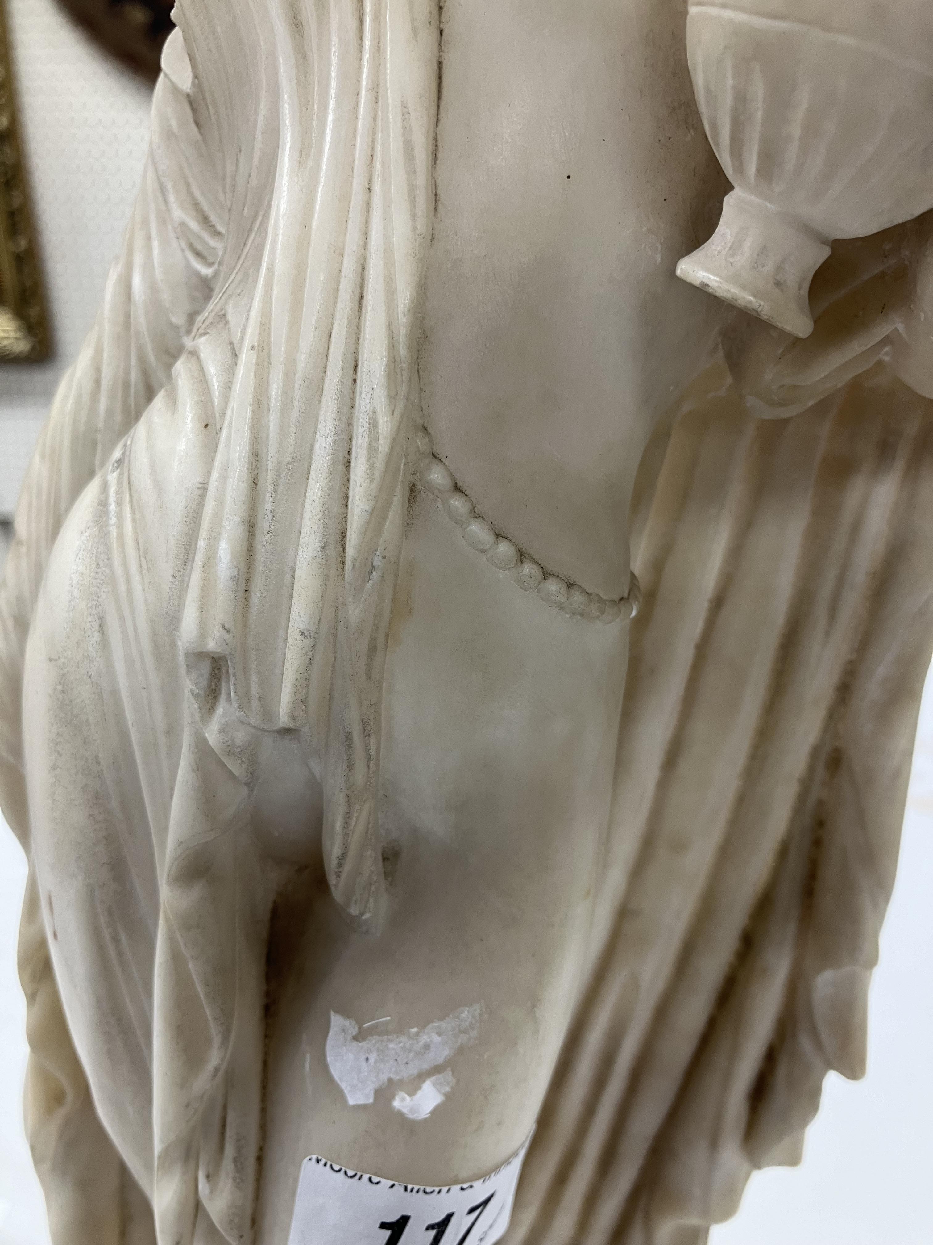 A carved white marble figure of "Phryne' - Image 35 of 42