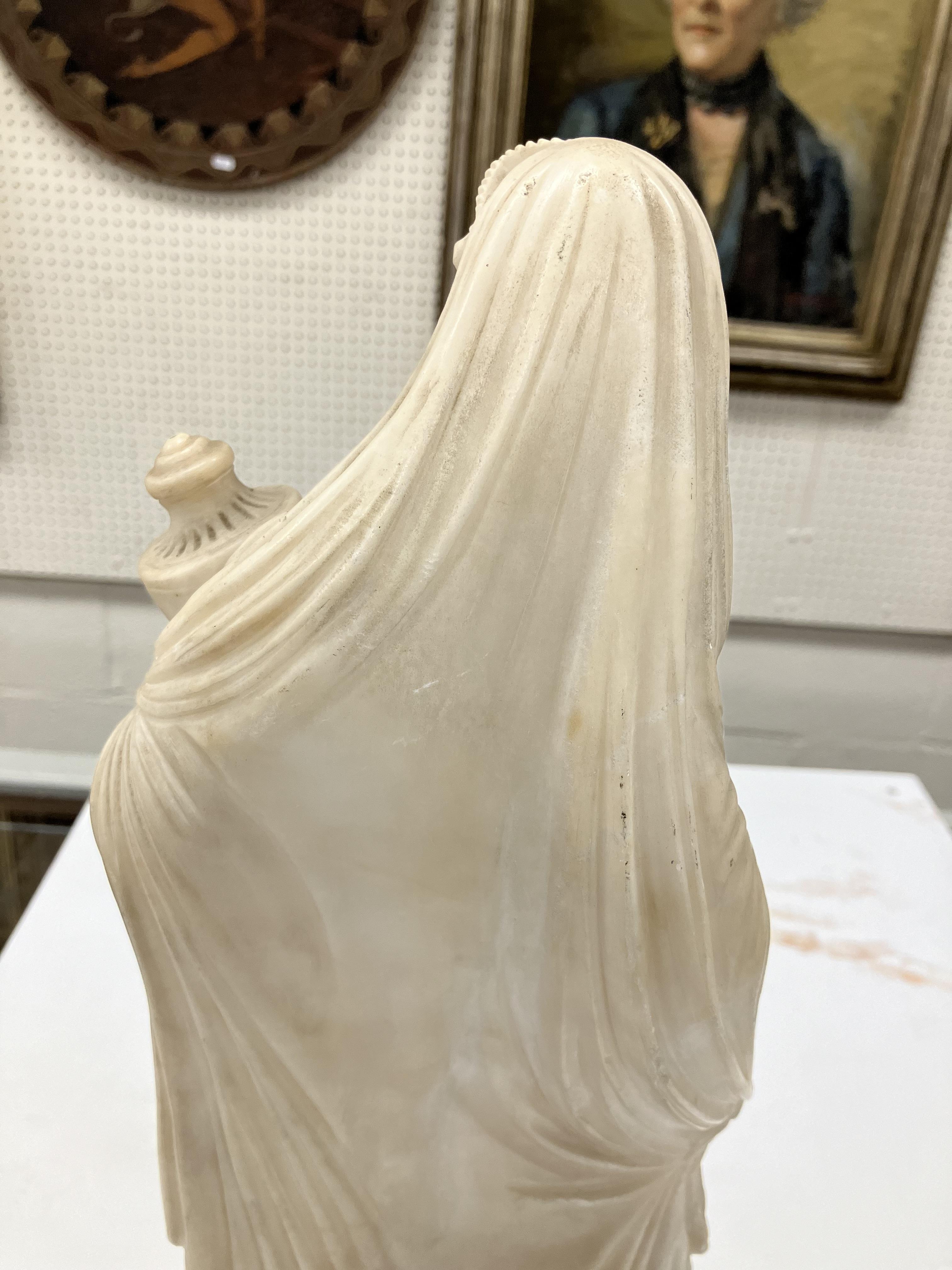 A carved white marble figure of "Phryne' - Image 21 of 42