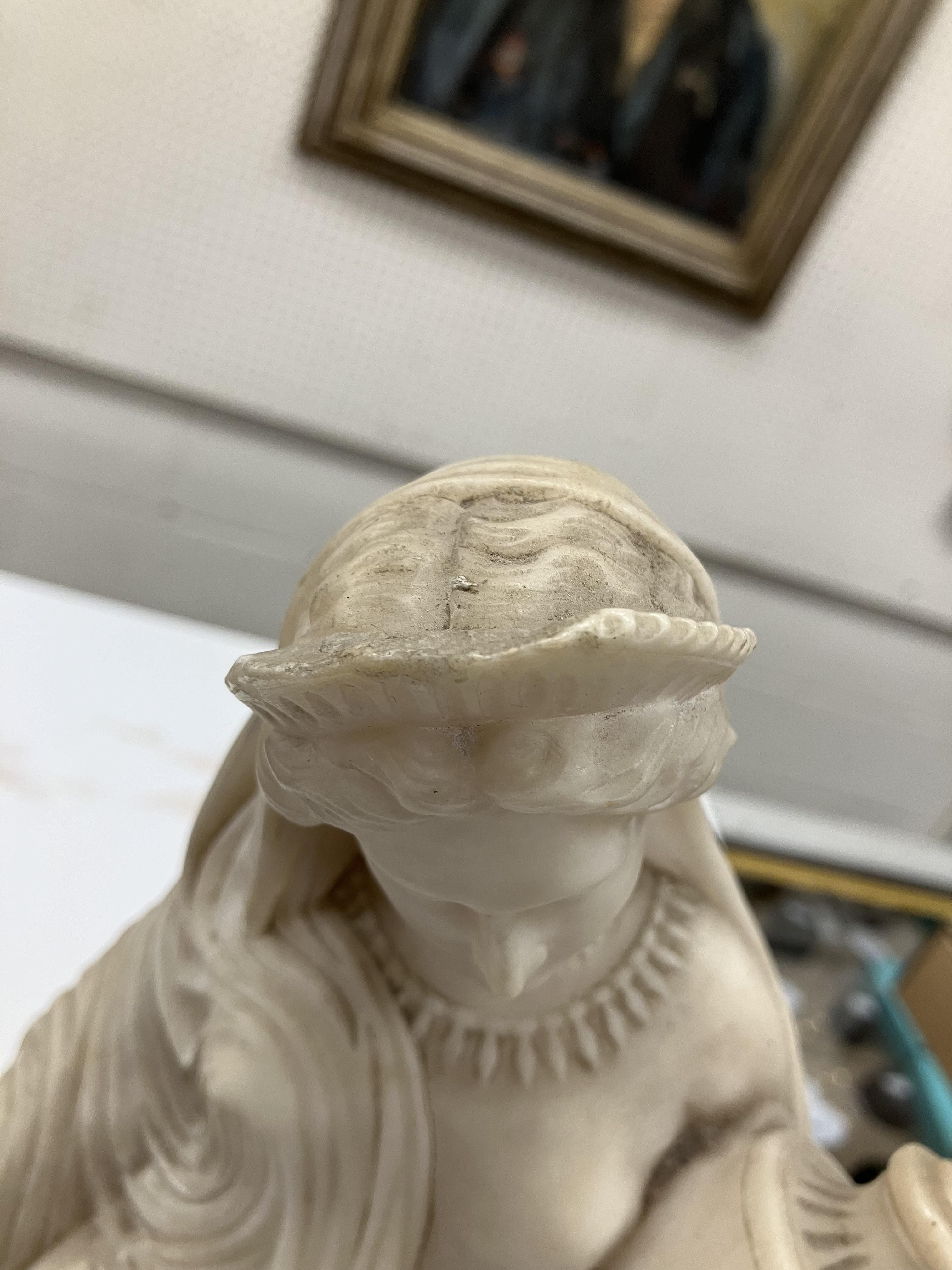 A carved white marble figure of "Phryne' - Image 41 of 42