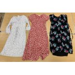 Six various modern dresses comprising a