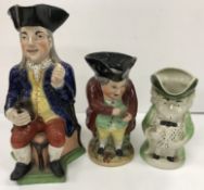 A 19th Century polychrome decorated Staf