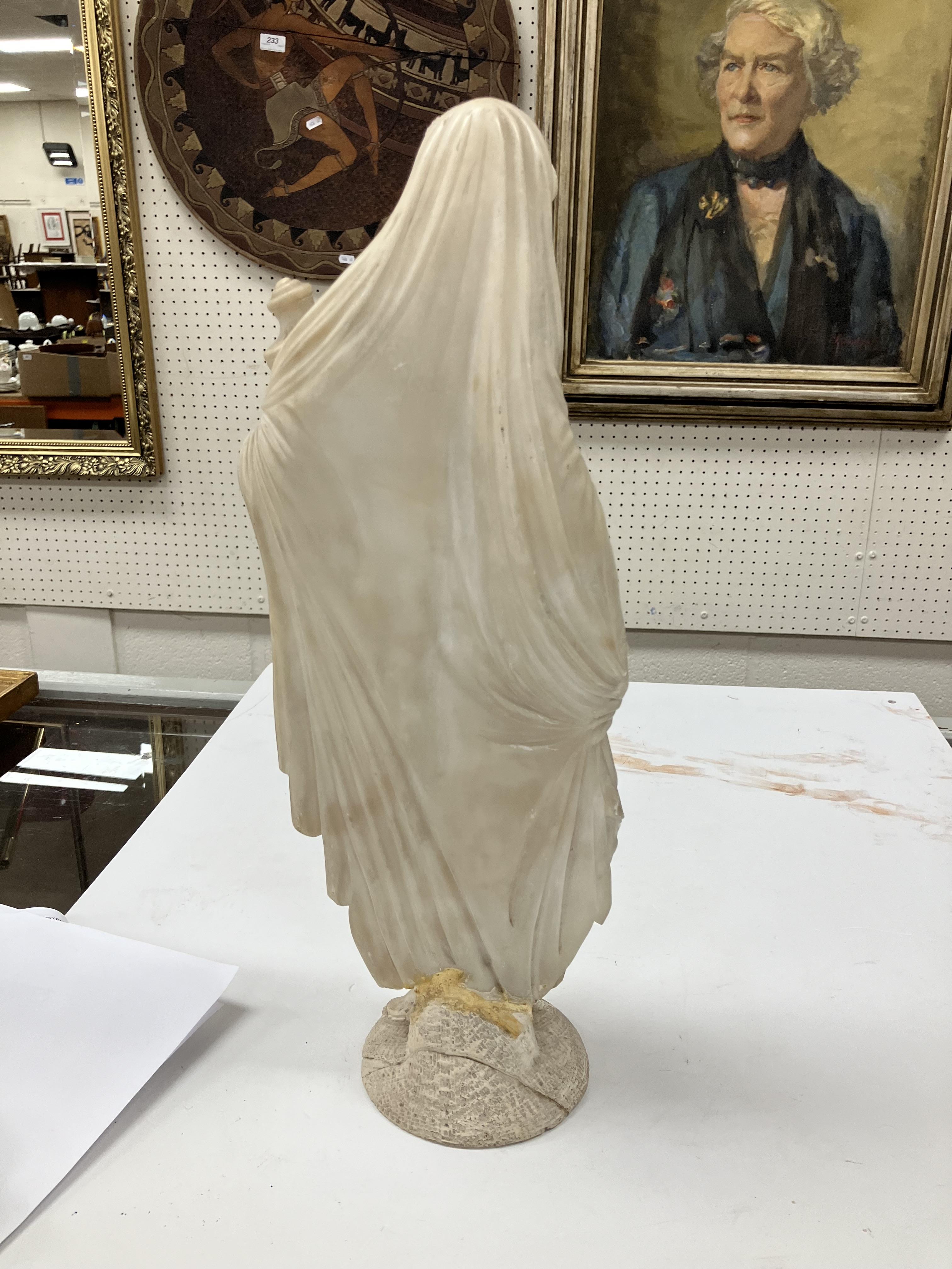 A carved white marble figure of "Phryne' - Image 22 of 42